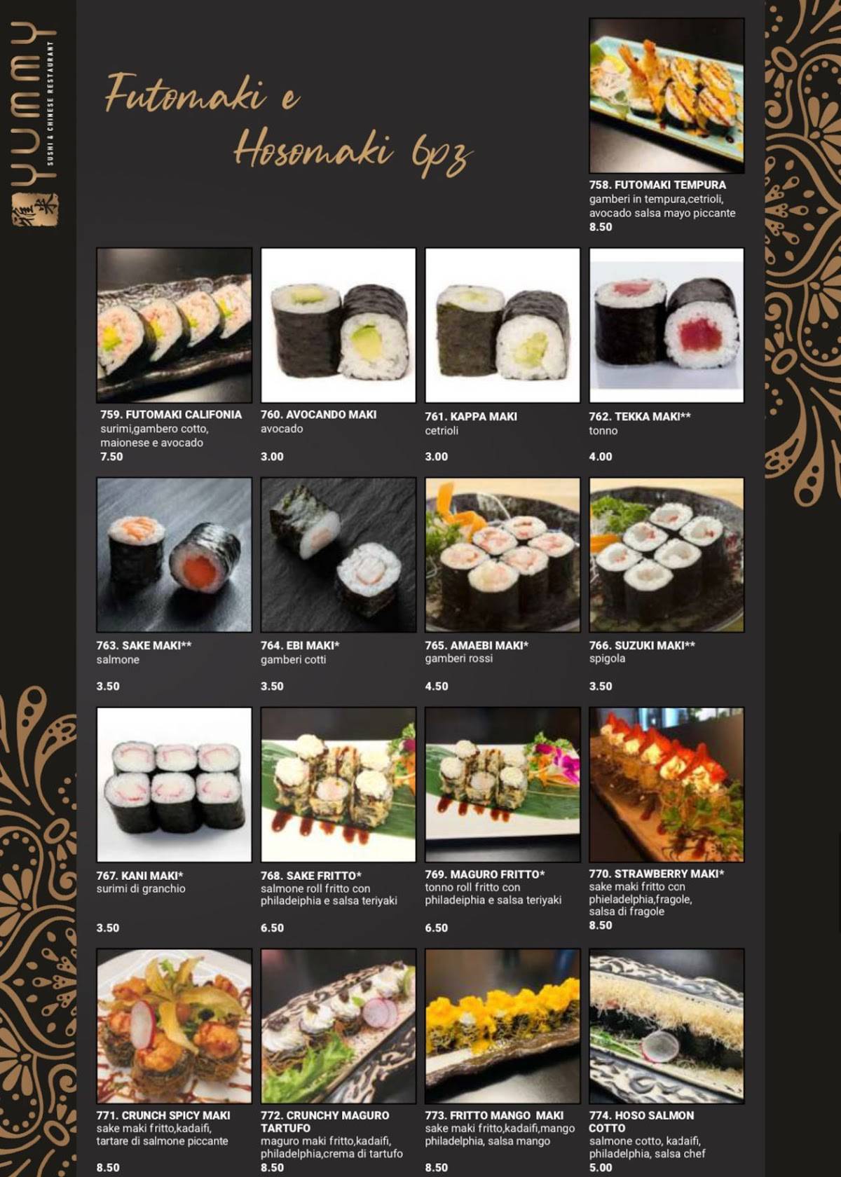 Menu di Yummy Ristorante 