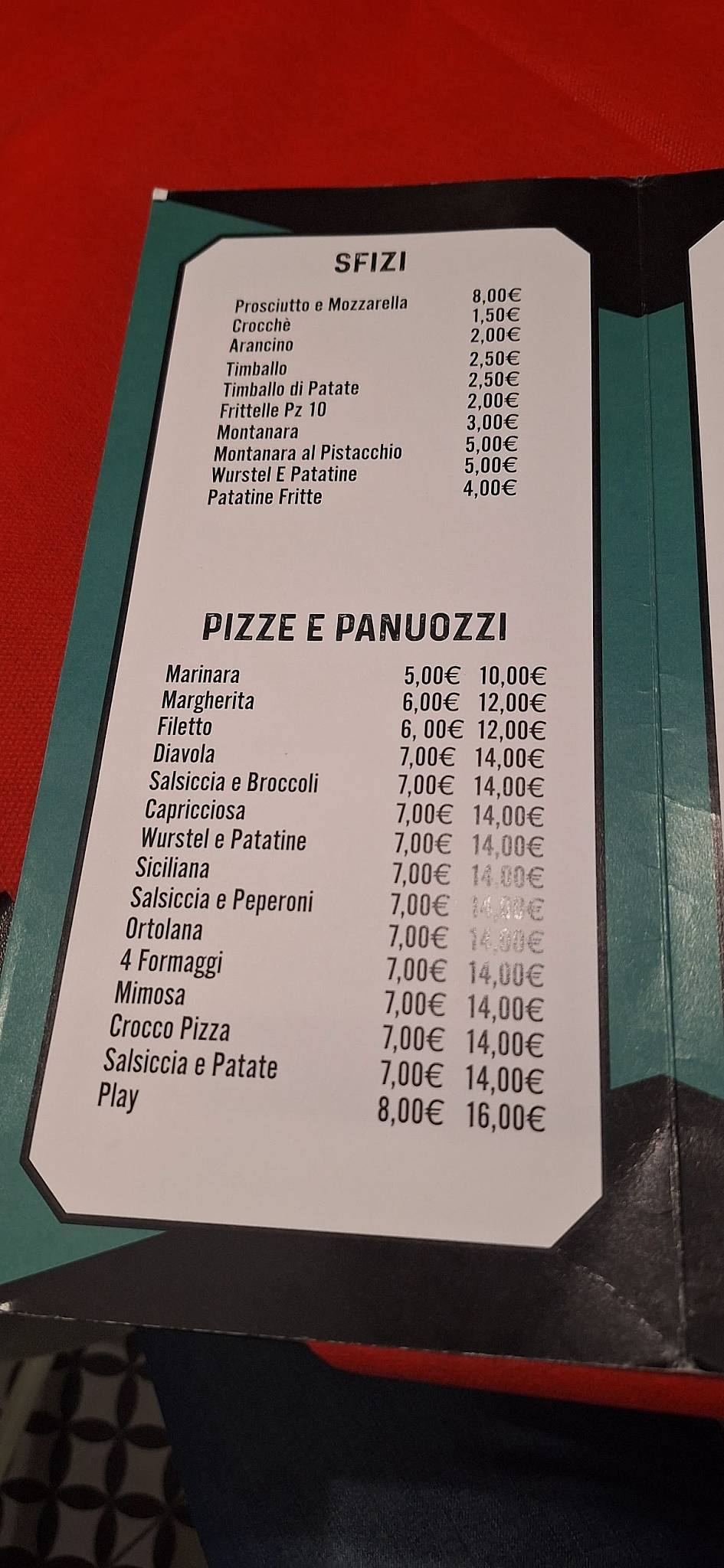 Menu di ZI TO' 