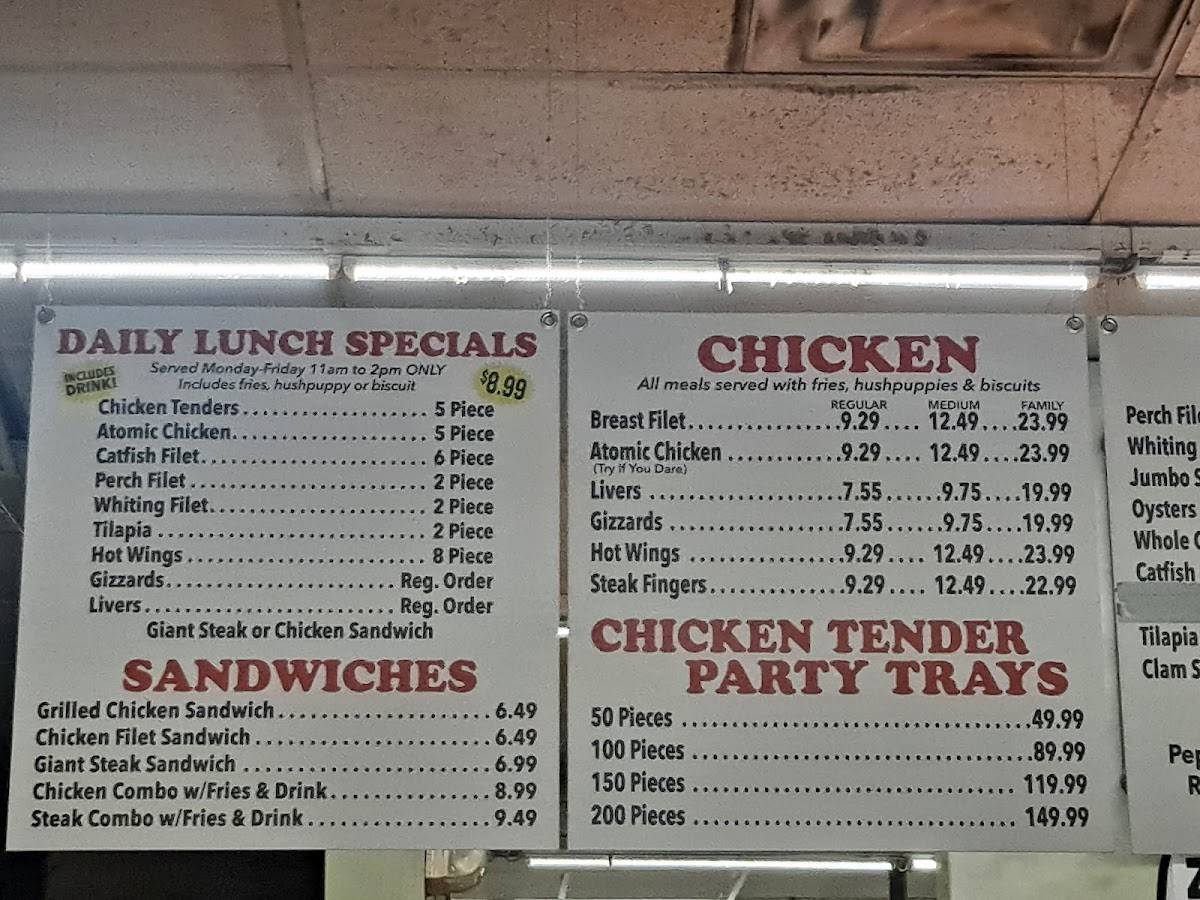Menu at Zeb's Seafood & Chicken restaurant, Columbus, Warm Springs Rd ...