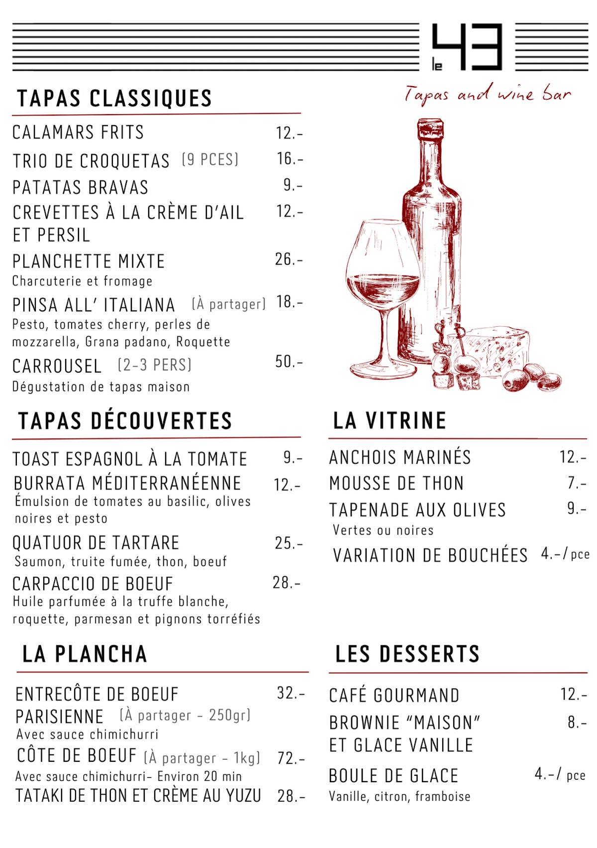 Menu di le43 