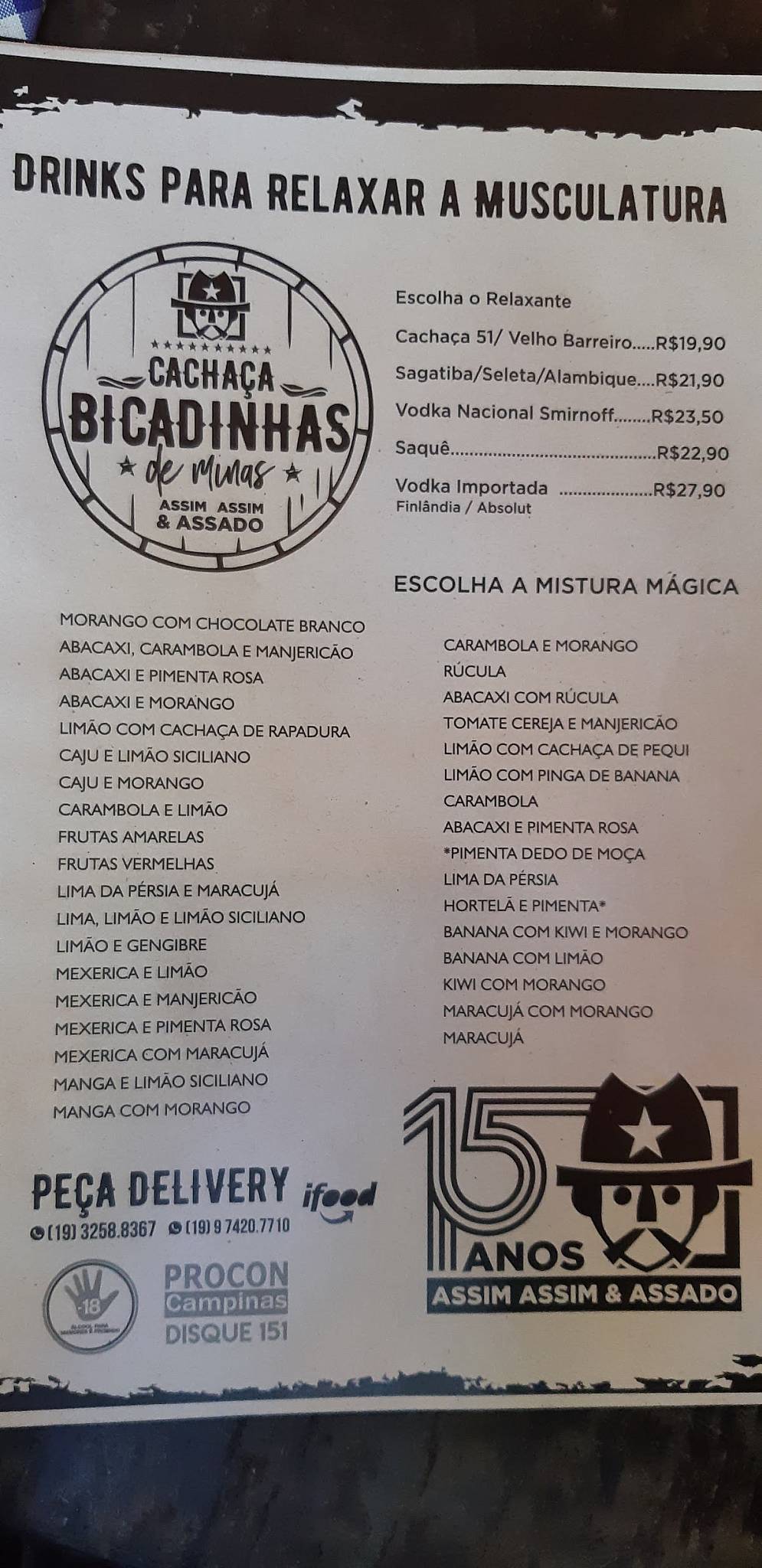 Restaurante Assim Assim & ASSADO cardápio