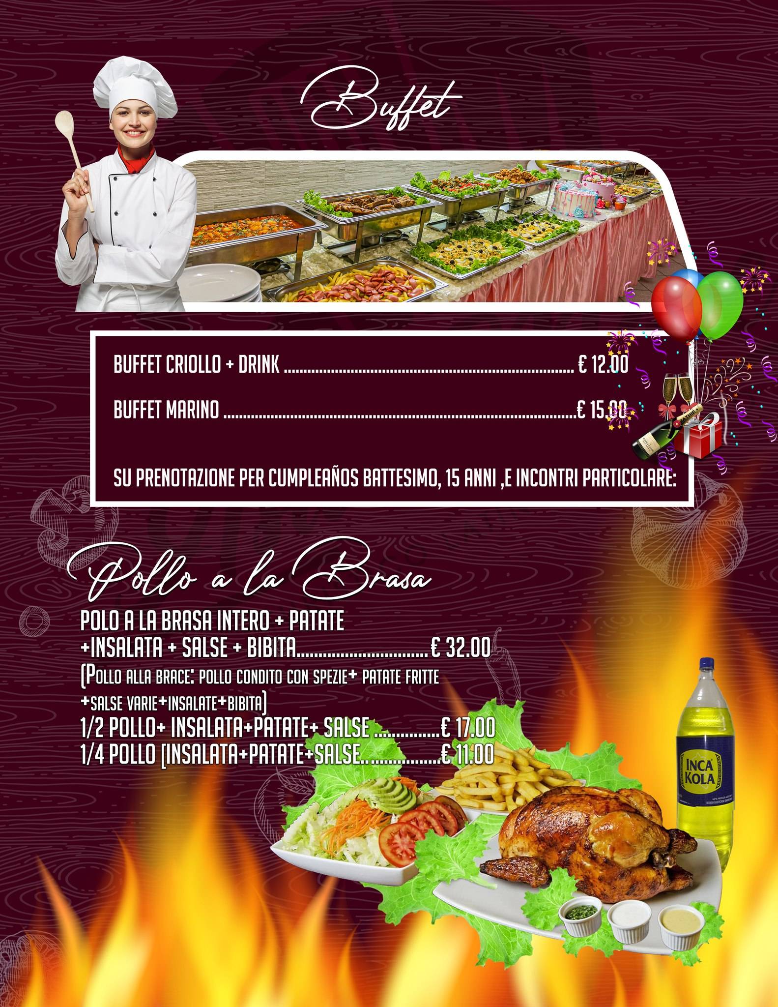 Menu di Asu Mare ristorante 