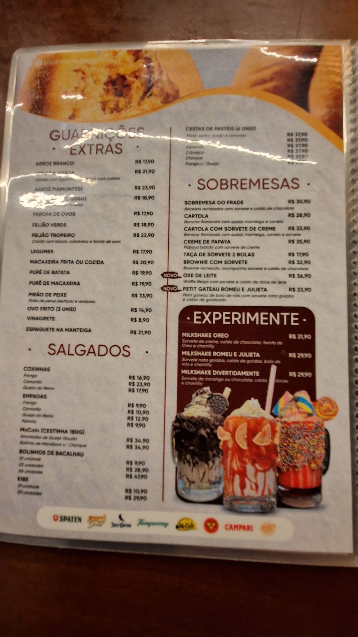 Restaurante Caldinho do Nenen - Pina cardápio