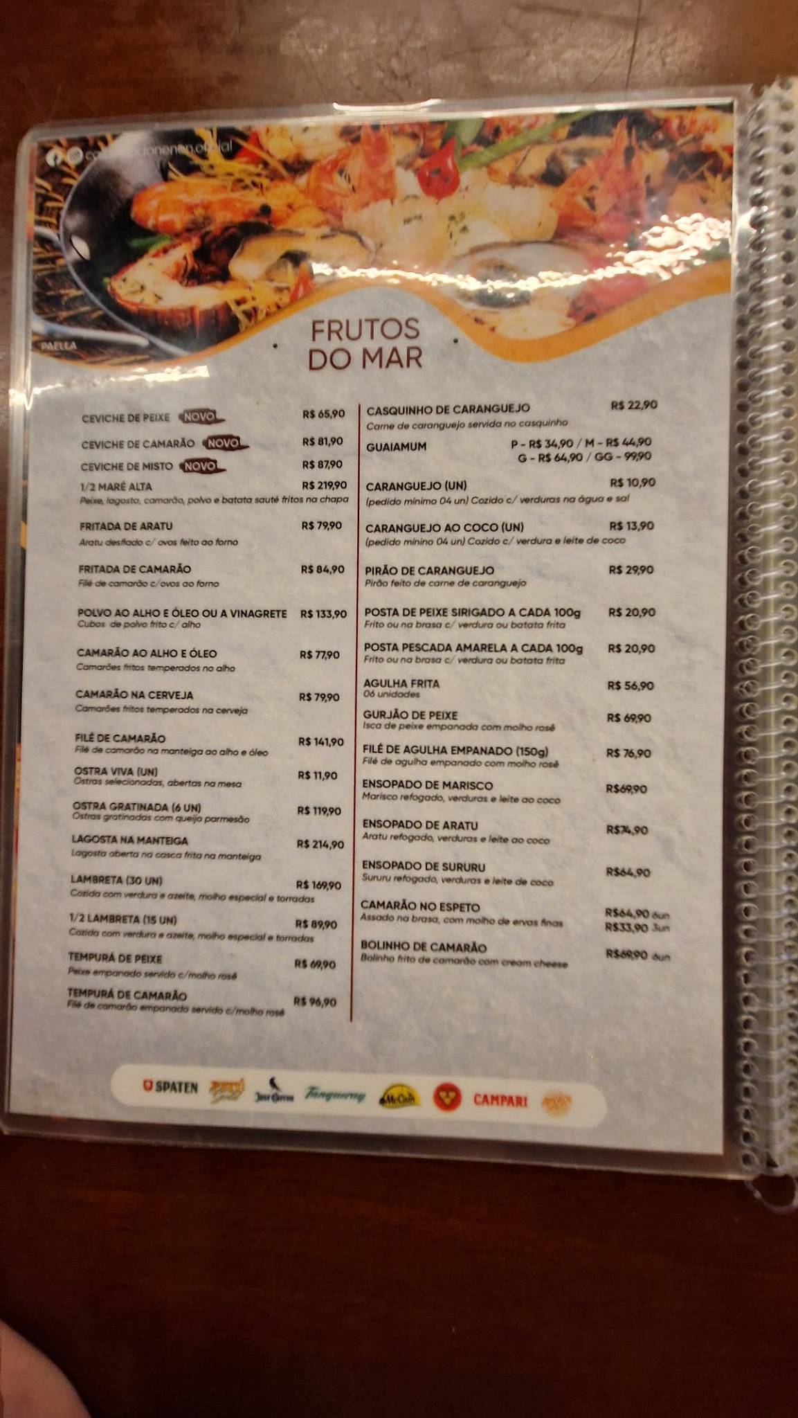 Restaurante Caldinho do Nenen - Pina cardápio