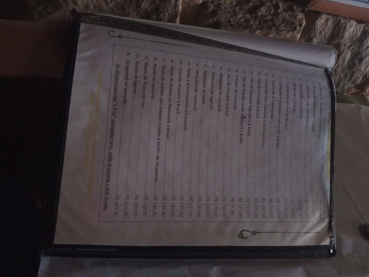 Restaurante Capitania dos Copos Frutos do Mar cardápio