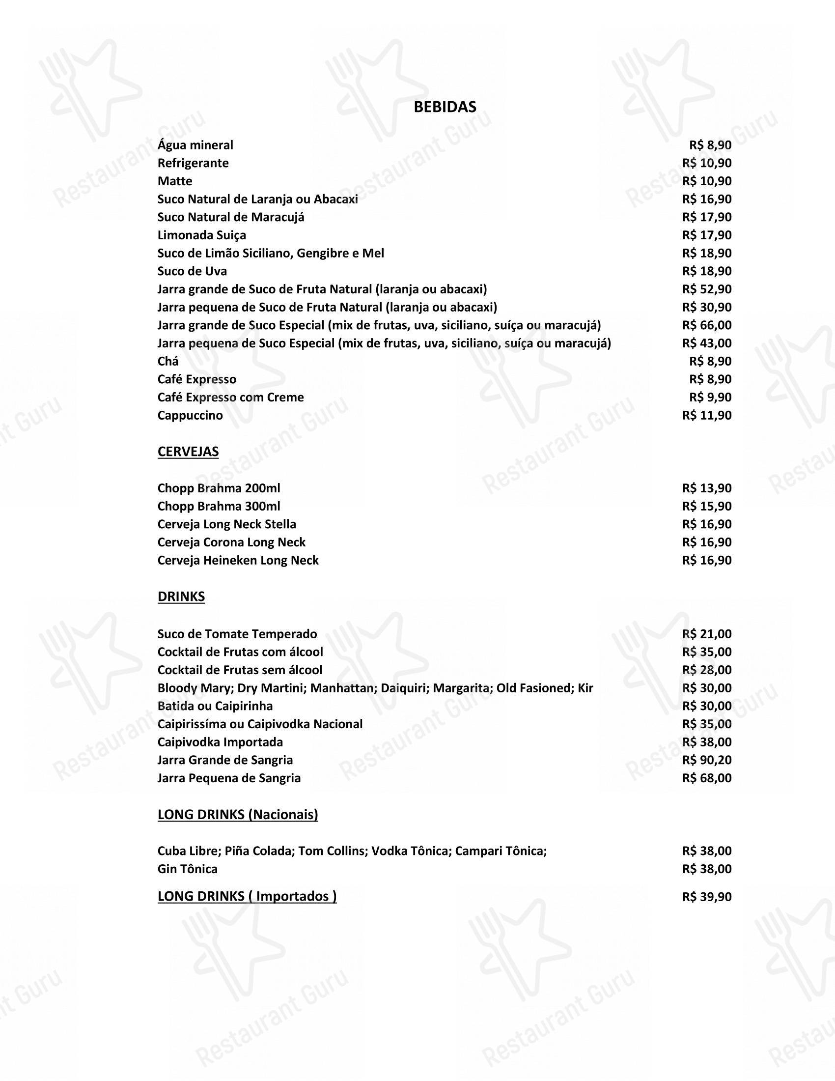 Cugine Restaurante - Menu