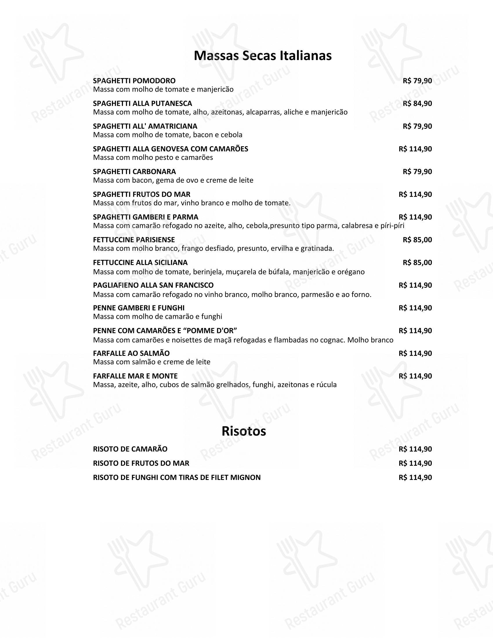 Cugine Restaurante - Menu