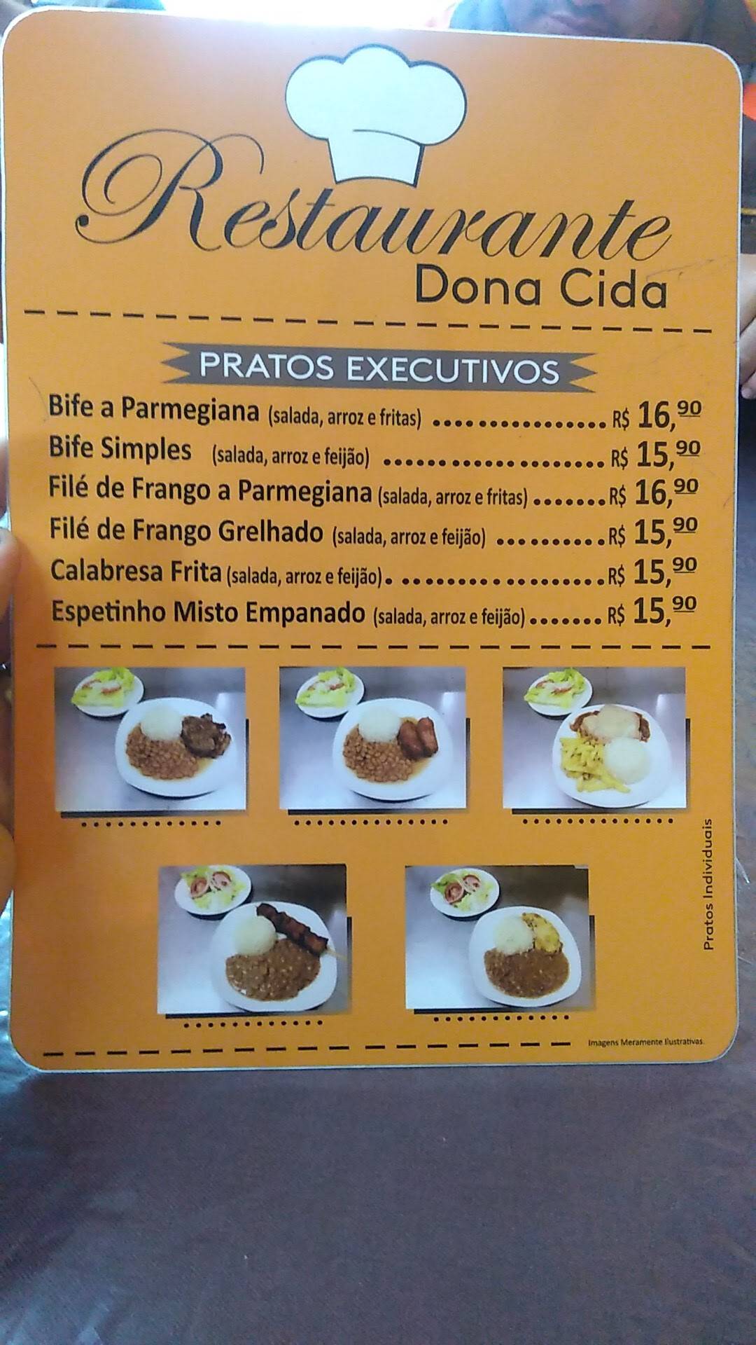 Restaurante Dona Cida cardápio