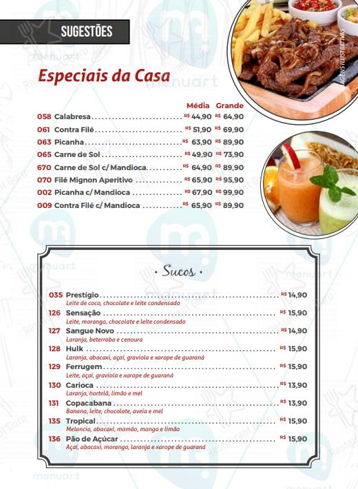 Lanchonete e Restaurante Esquina da 7 cardápio