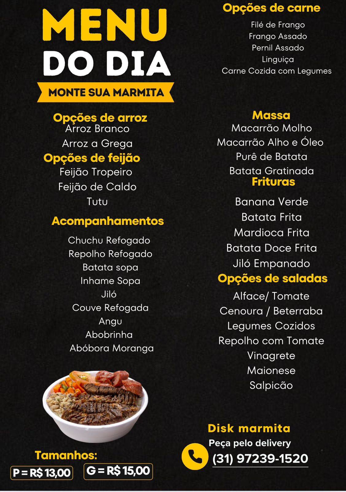 Restaurante Mestre Cuca cardápio