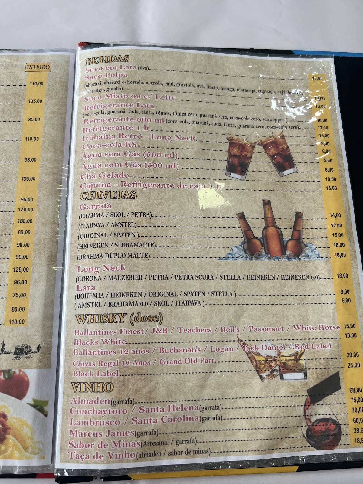 Restaurante Nordestino Itabaiana 3 cardápio