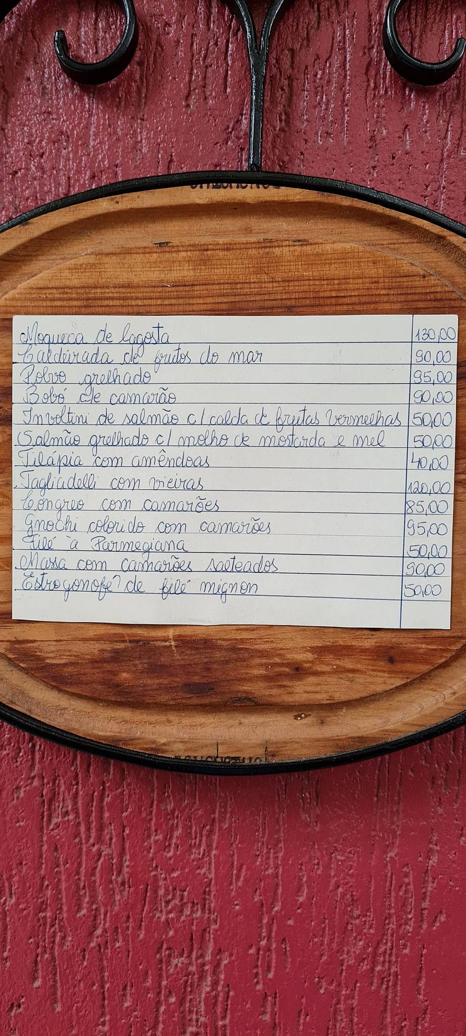 Restaurante Rech cardápio