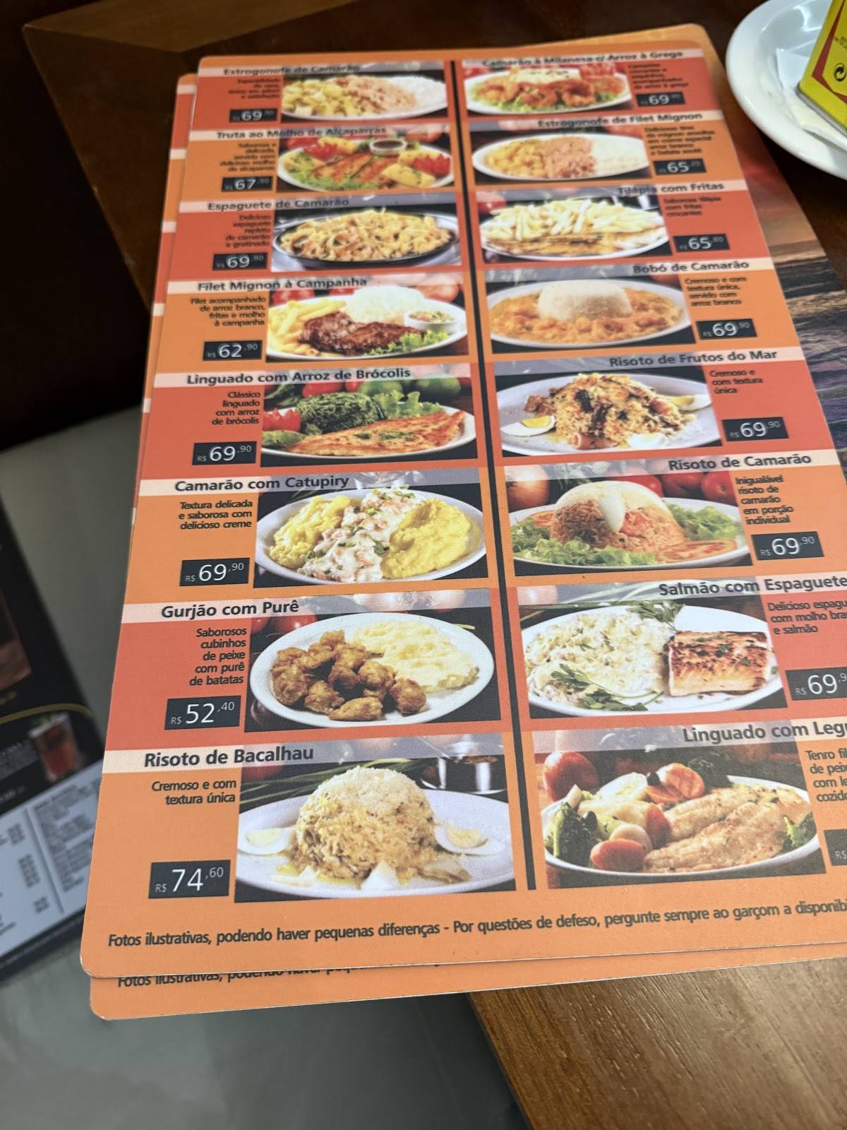 Restaurante Siri - Tijuca cardápio