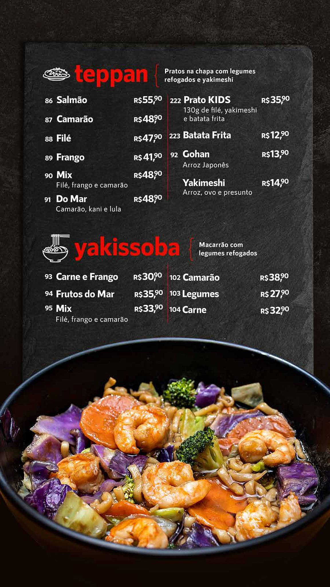 Restaurante Sushi Ponta Negra - Distrito cardápio