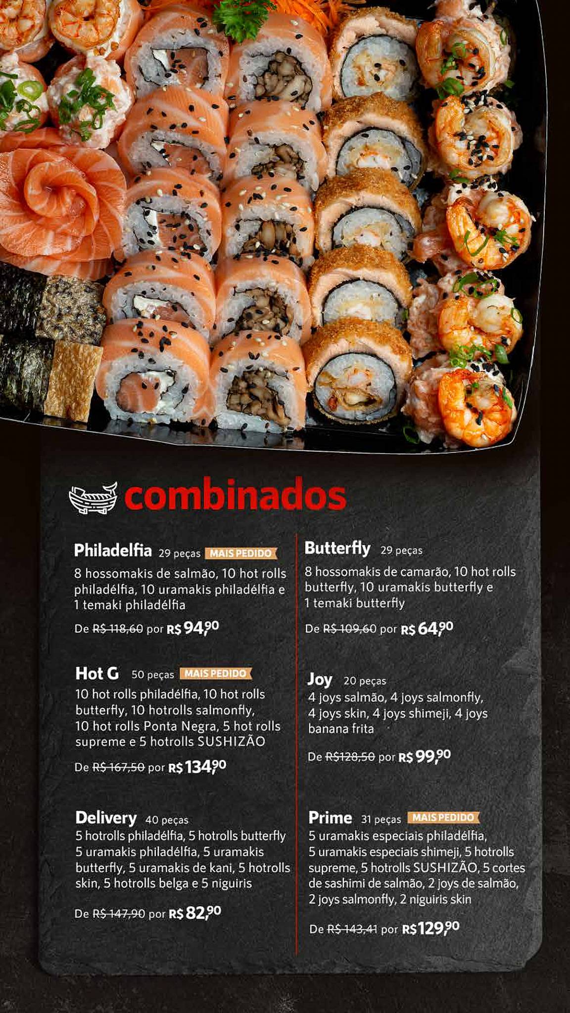 Restaurante Sushi Ponta Negra - Distrito cardápio