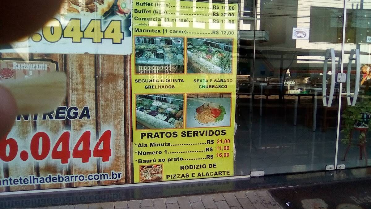 Restaurante Telha de Barro cardápio