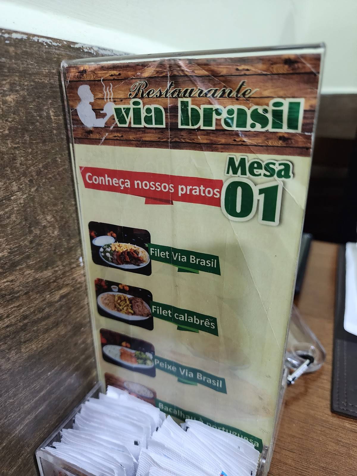 Restaurante via brasil cardápio