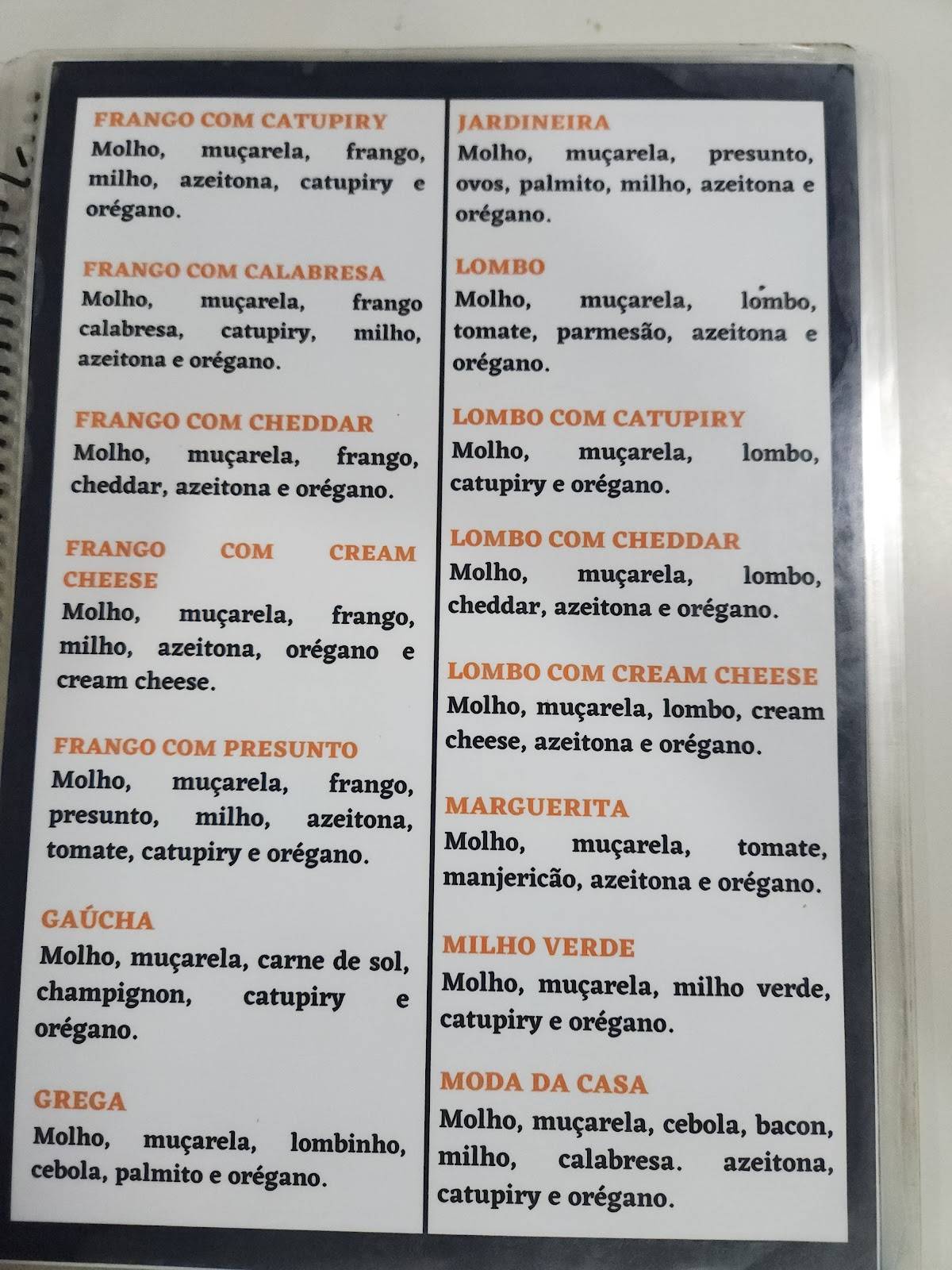 Restaurante e Pizzaria do Galeto cardápio