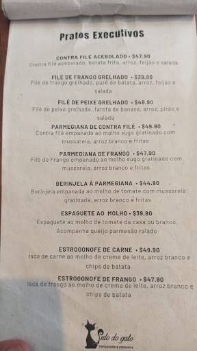 Restaurante e petiscaria Pulo do gato cardápio