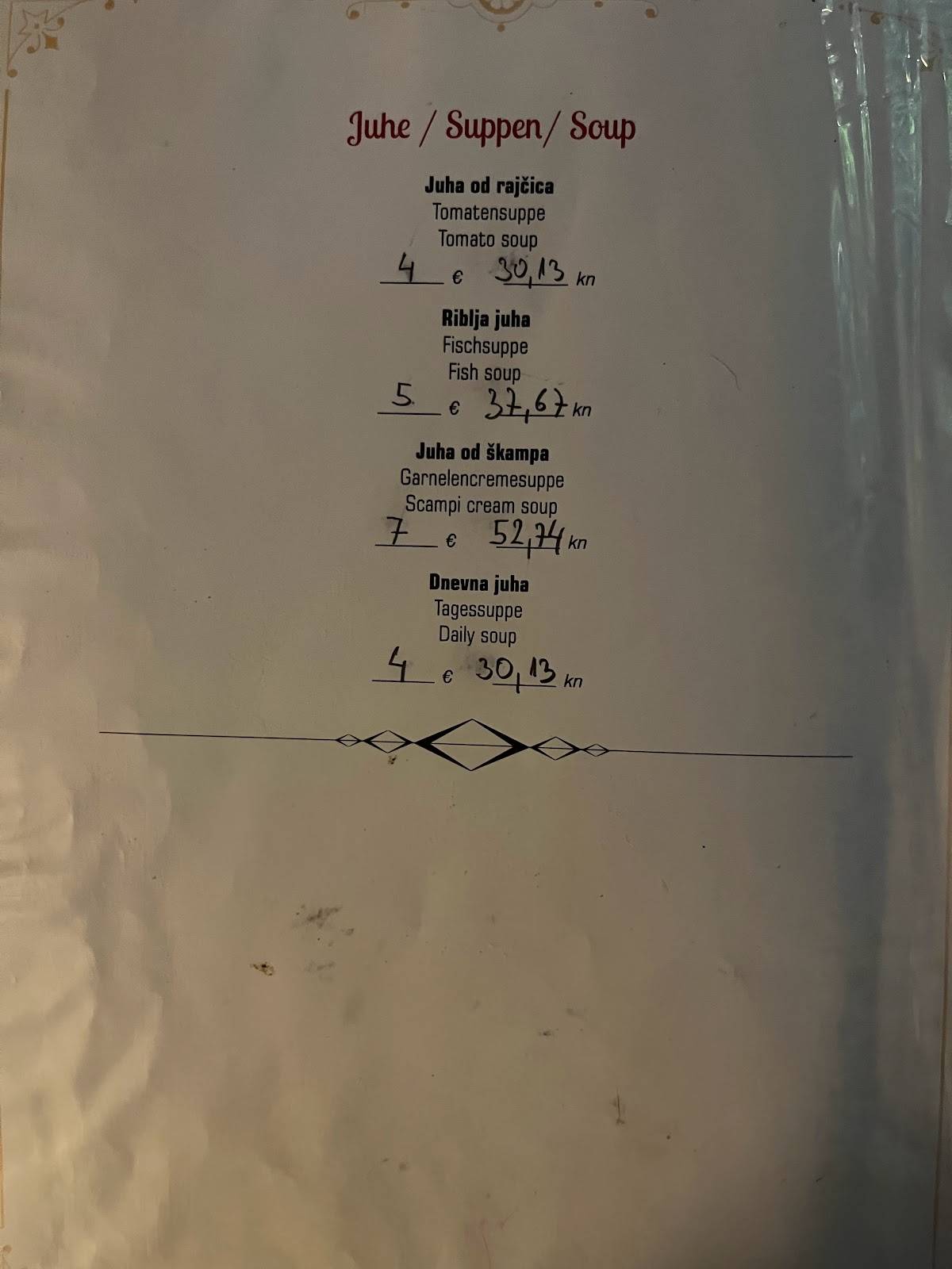 Menu de ARCA