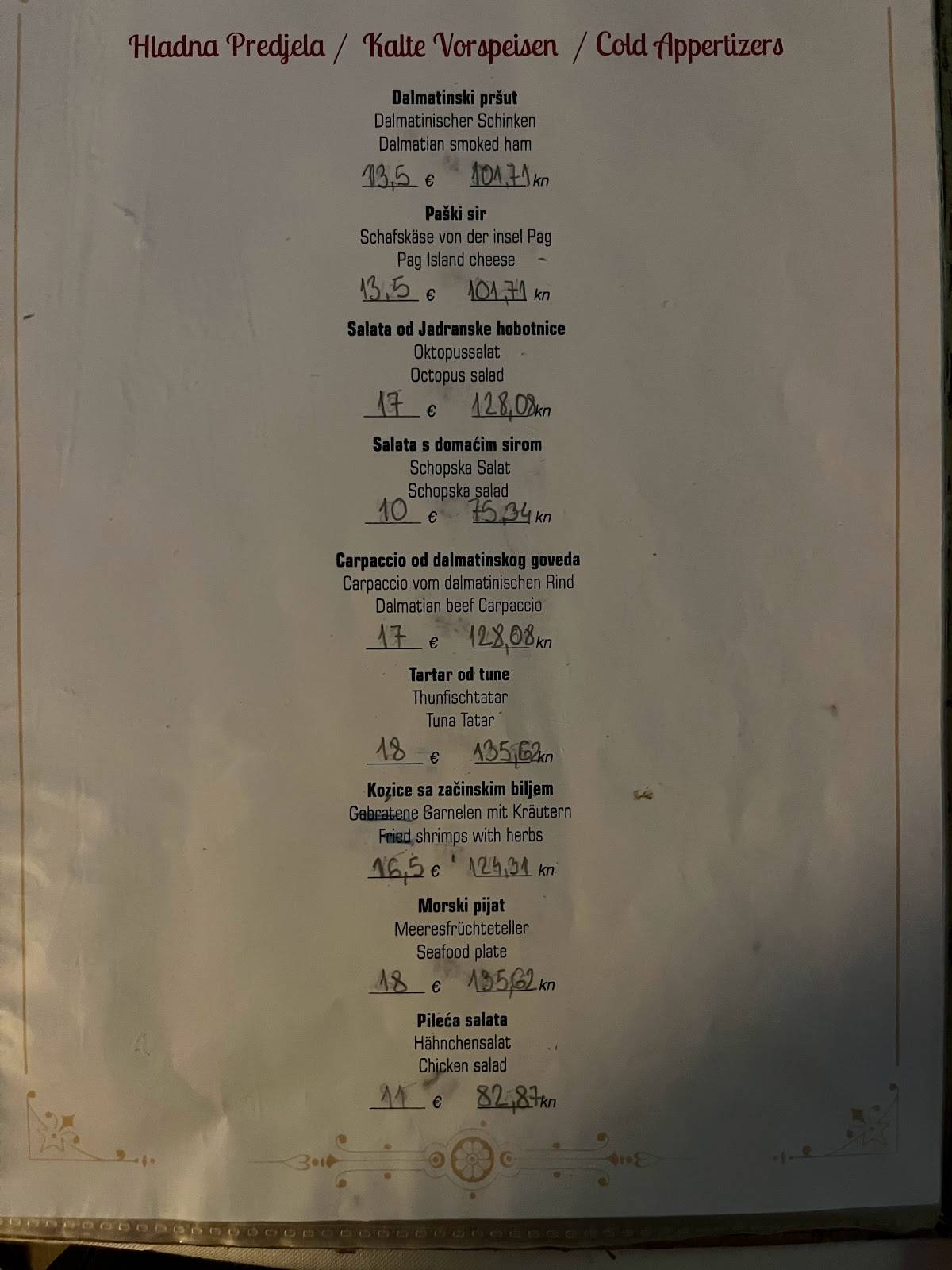 Menu de ARCA