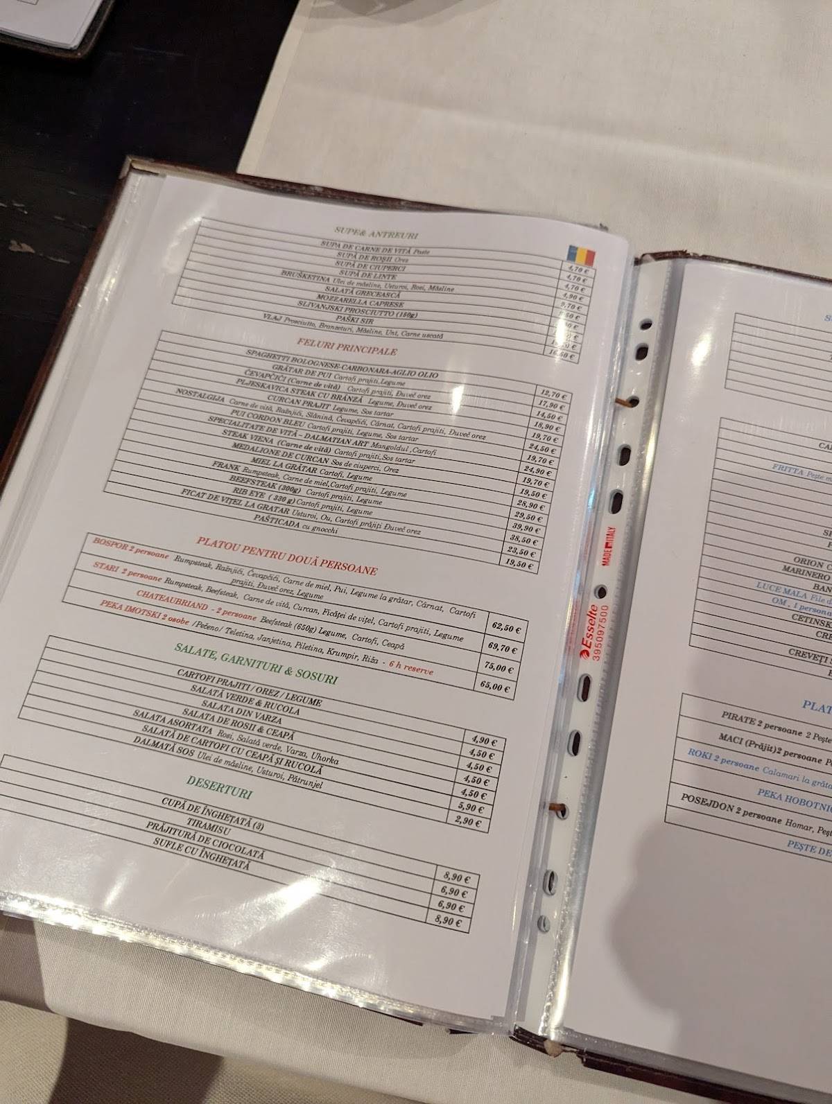 Menu di Restoran PULJIZ 