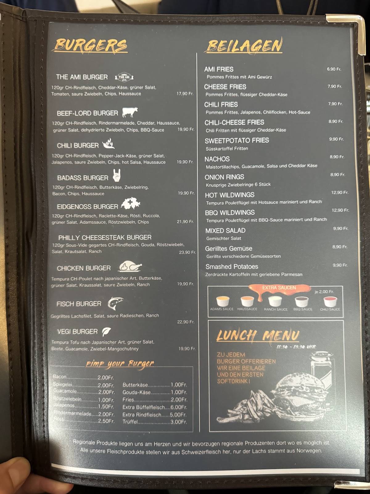 Menu di The Ami 