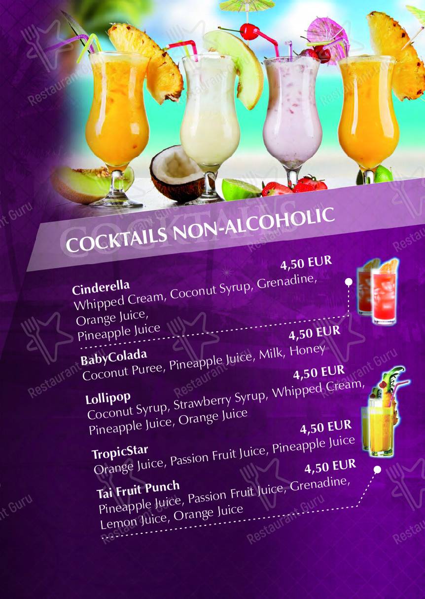 Menu di Ricardo Team-Hostel Pula - piatti e bevande