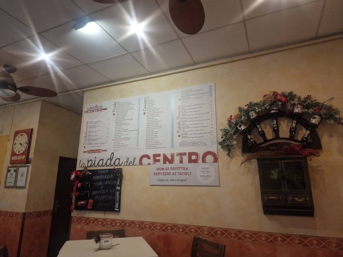 Menu di La Piada del Centro 
