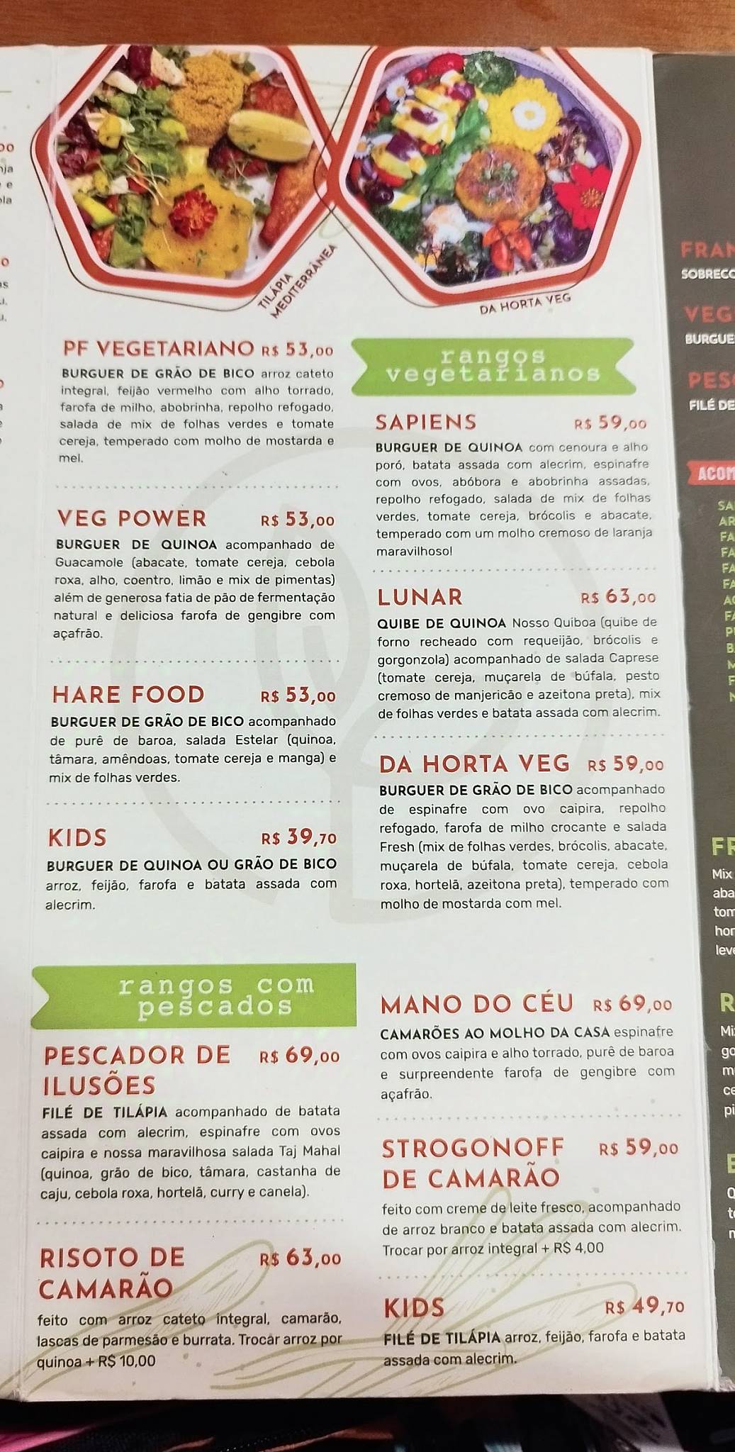 Rango Sarado - Flamengo cardápio