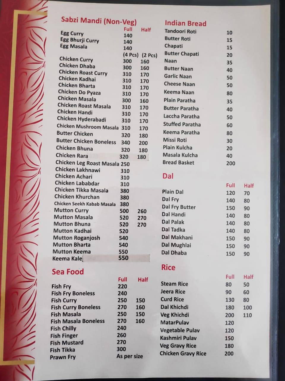 Rishan Biryani - The Family Restaurant Best Biryani Best for Big Groups Comfy and Ample Seating Space Train Delivery menu