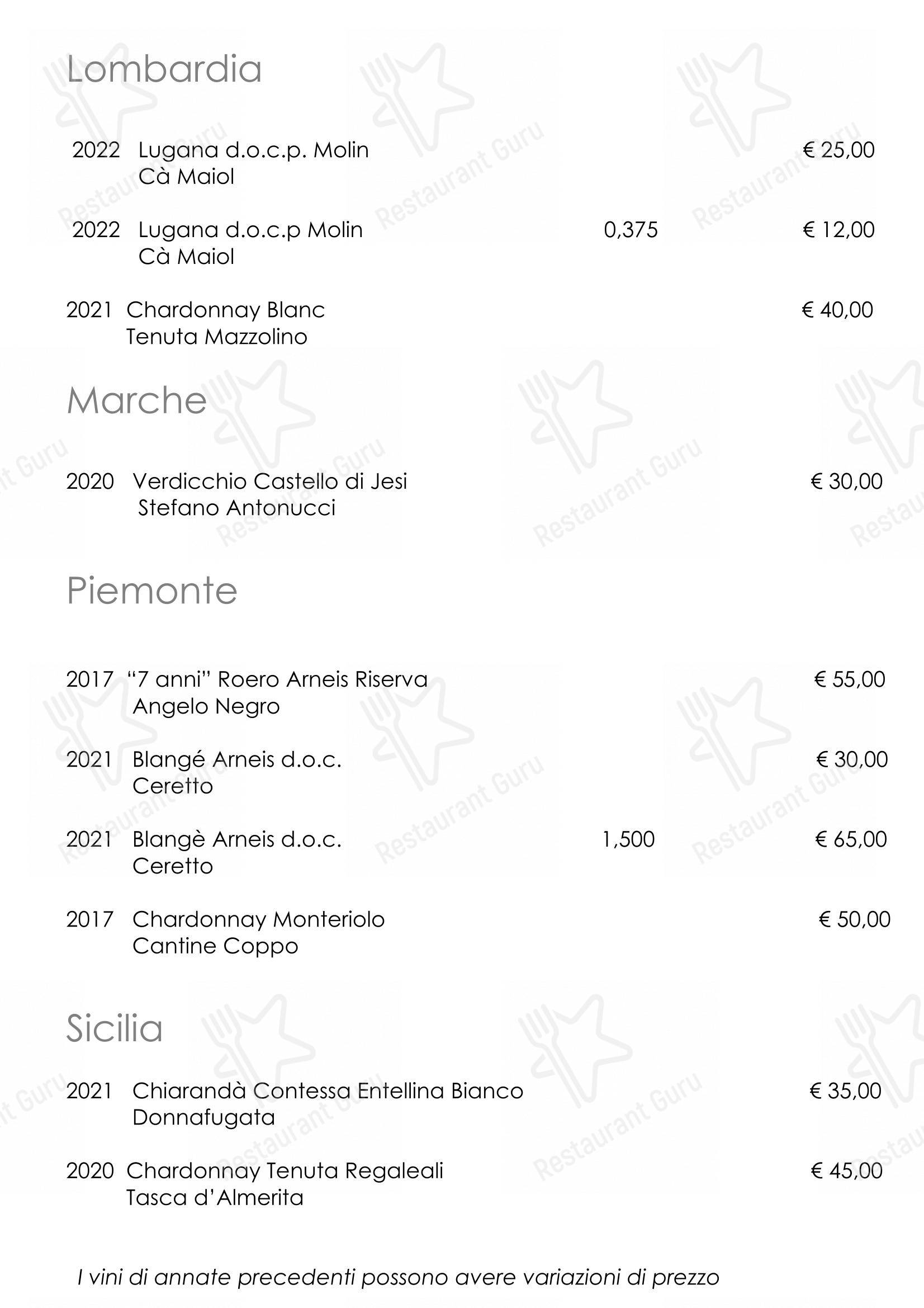 Menu di Ristorante “Al Monte” - Menu