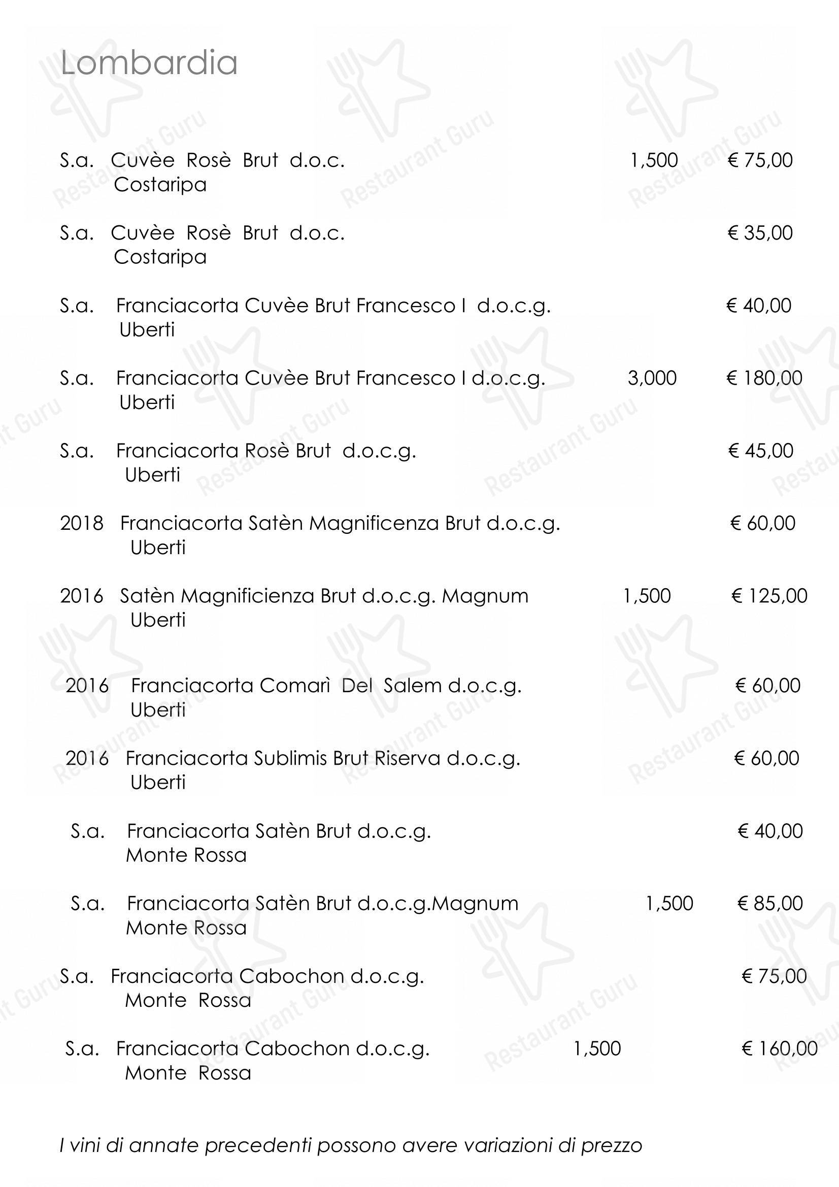 Menu per Ristorante “Al Monte” ristorante
