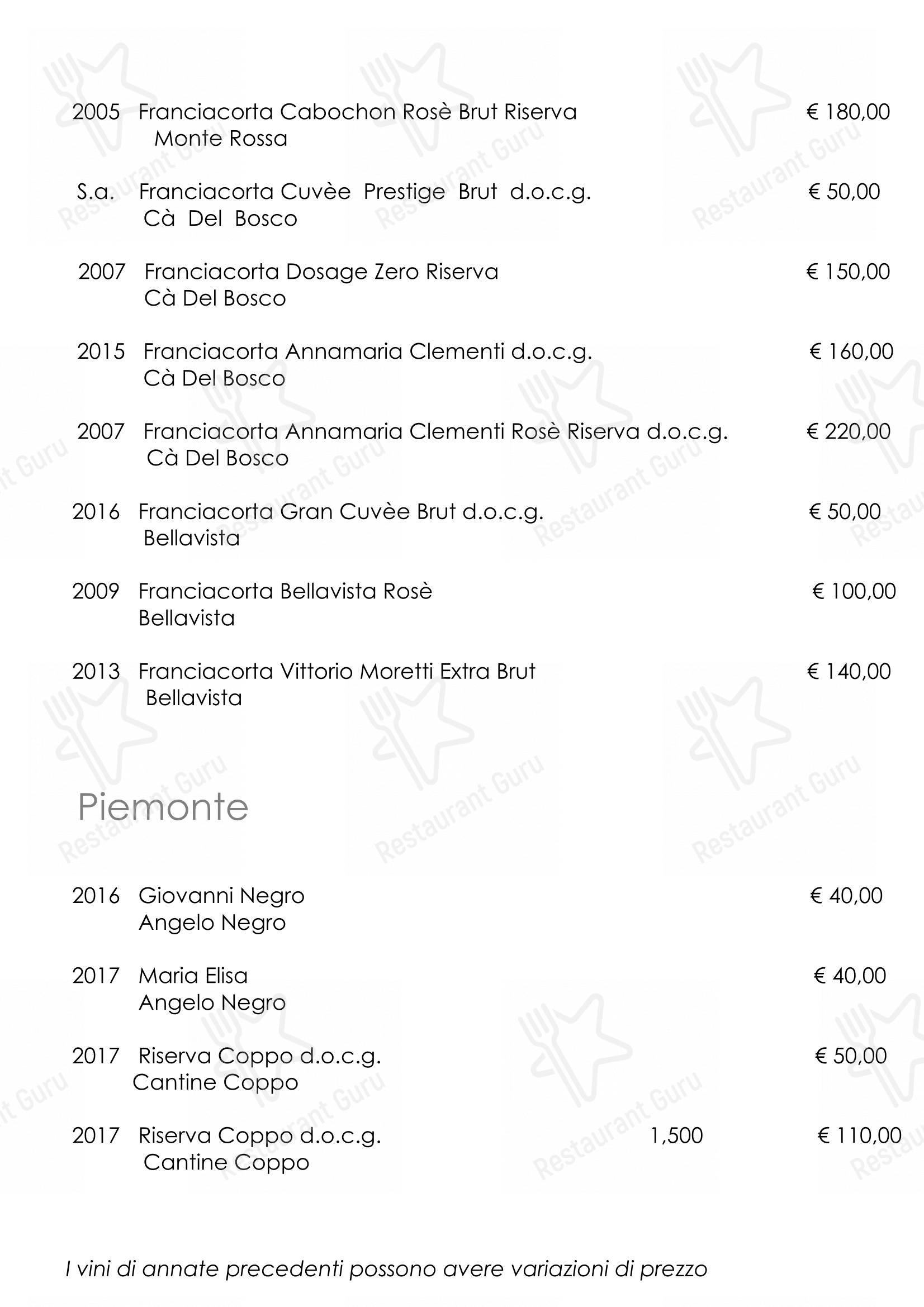 Ristorante “Al Monte” in Rosolina - Menu