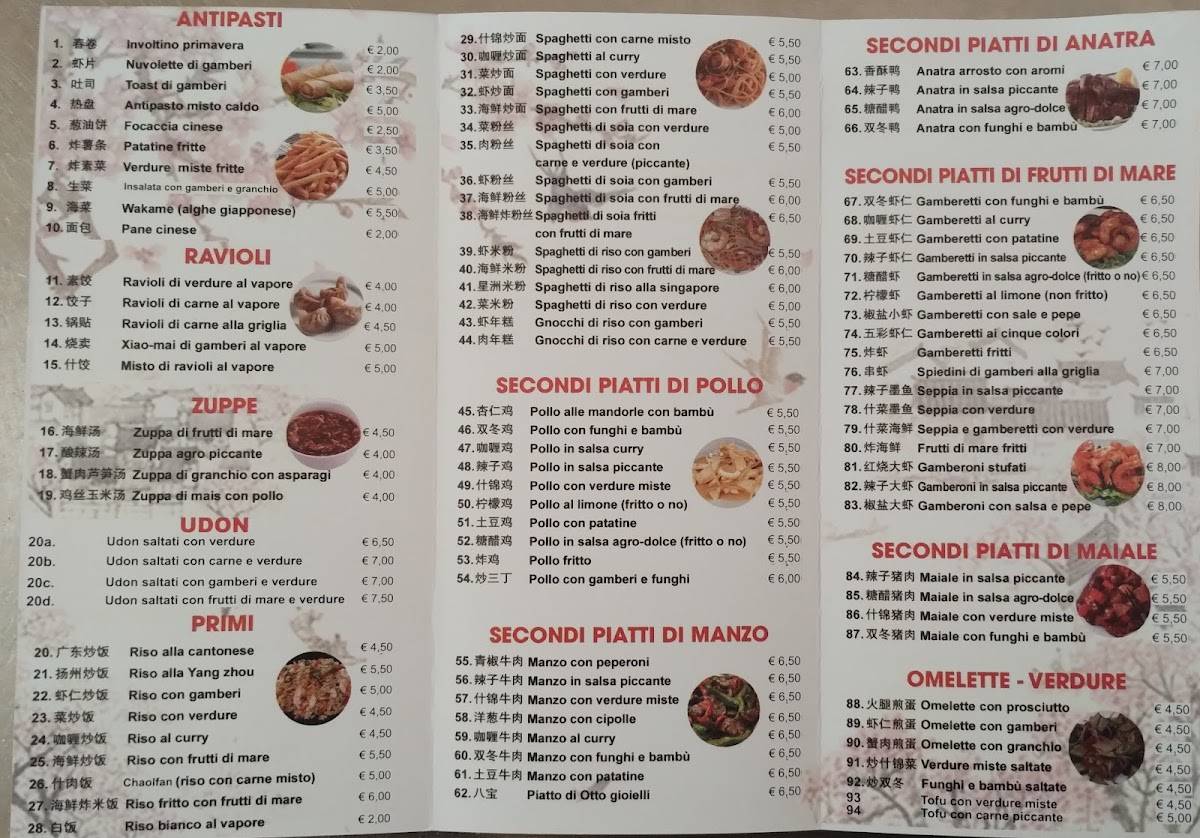 Menu di Ristorante All' Oriente 