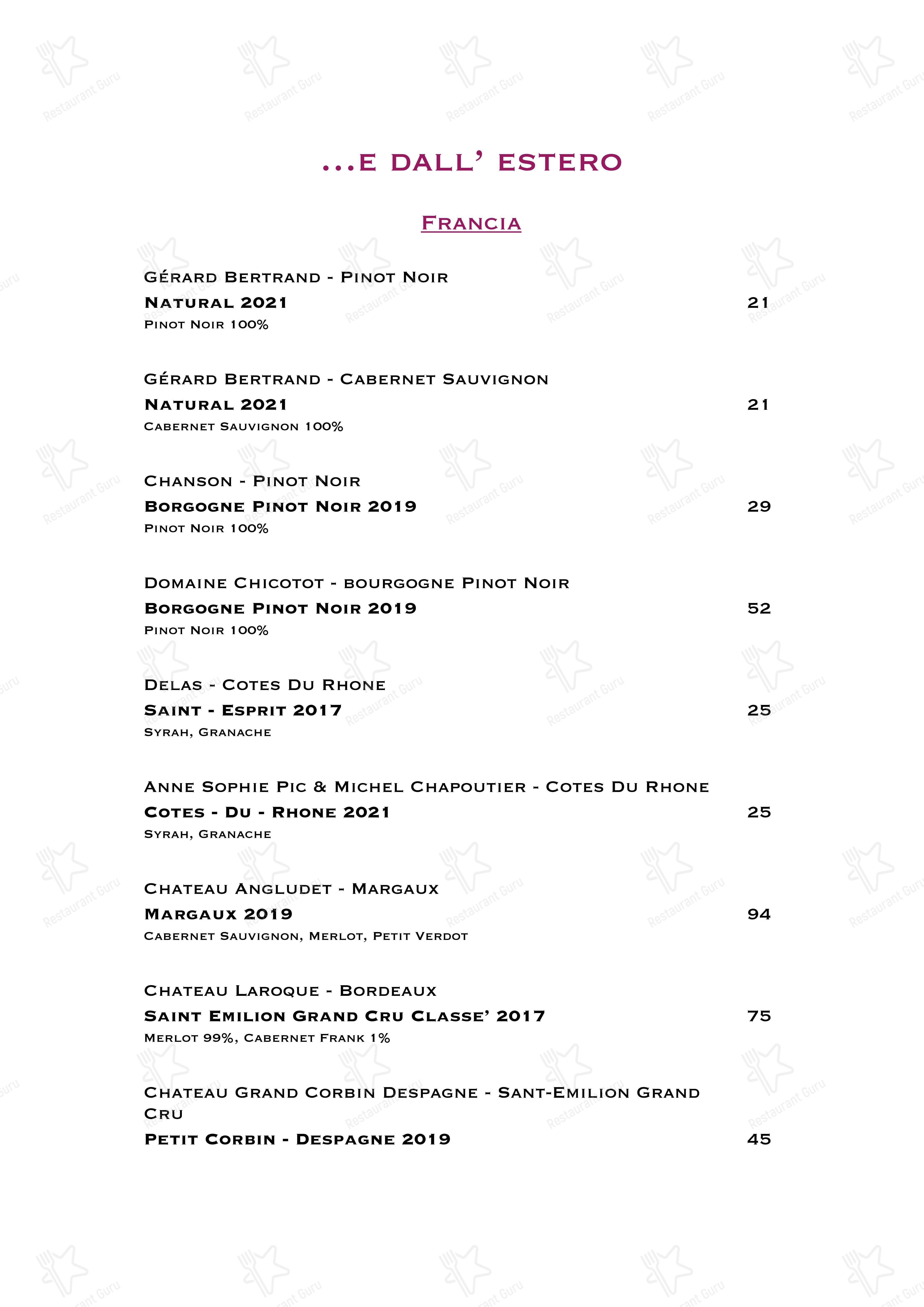 Ristorante Boccon DiVino in Gallarate - Restaurant Menu