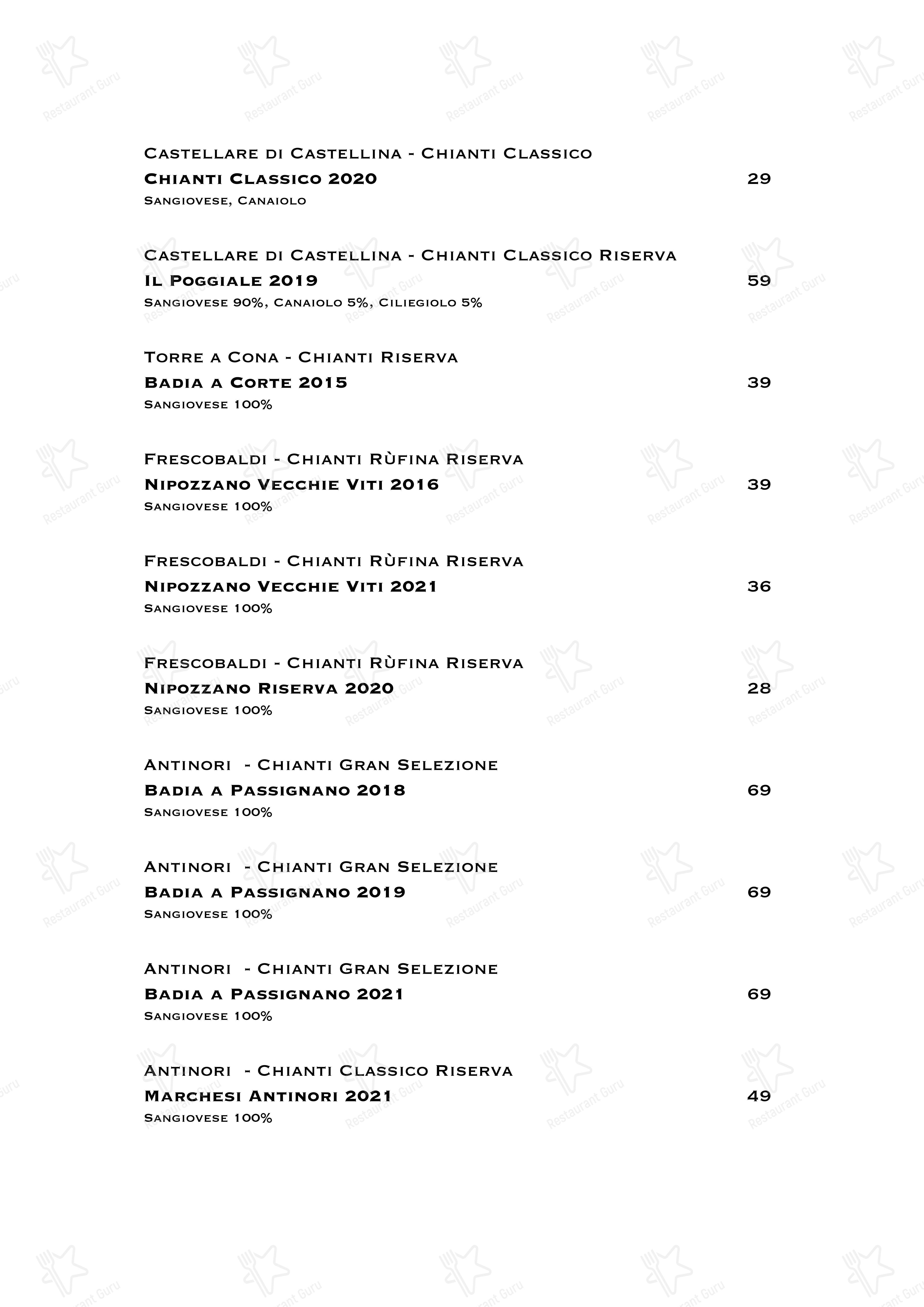 Ristorante Boccon DiVino in Gallarate - Dinner Menu