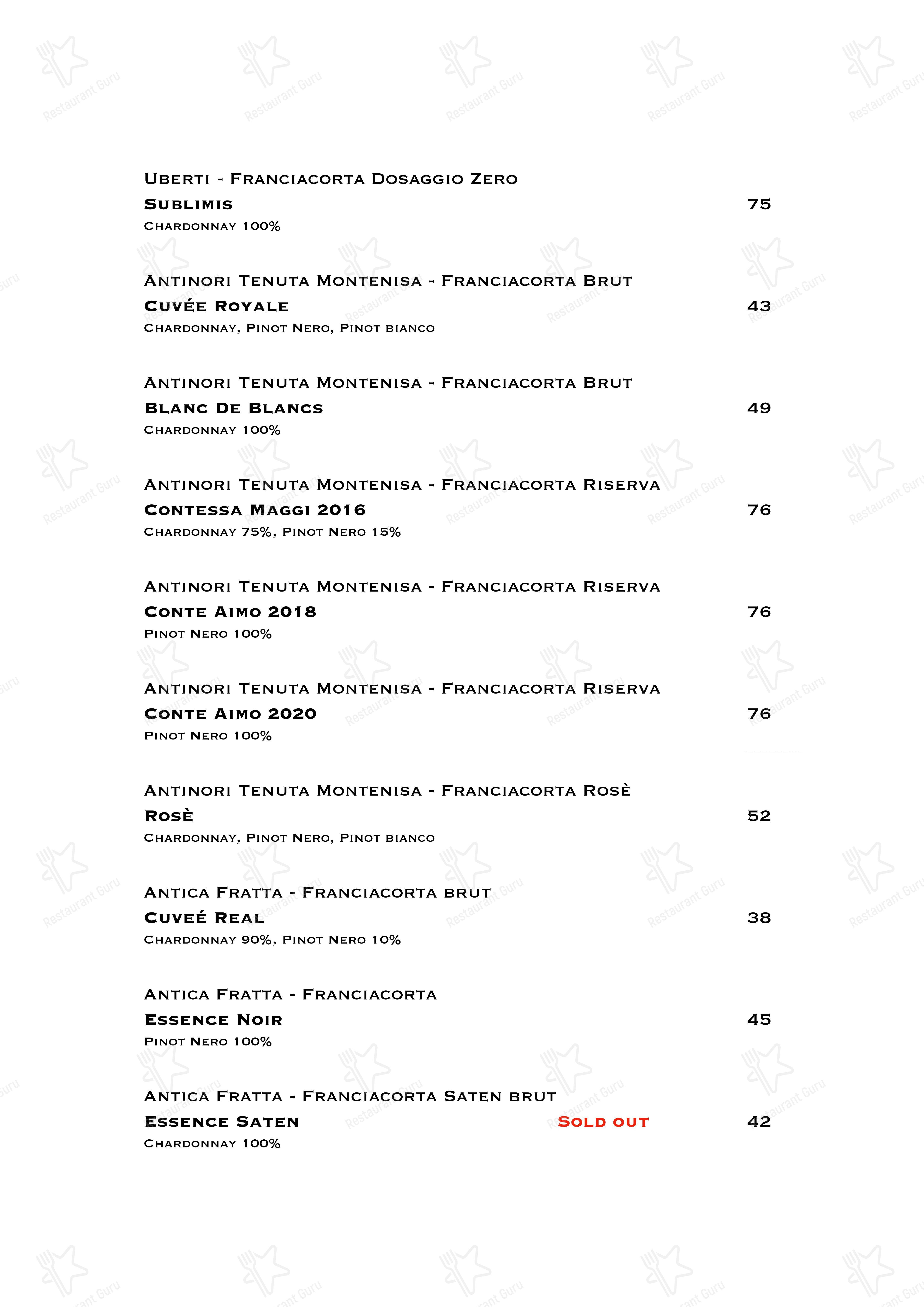 Menu per Ristorante Boccon DiVino in Gallarate