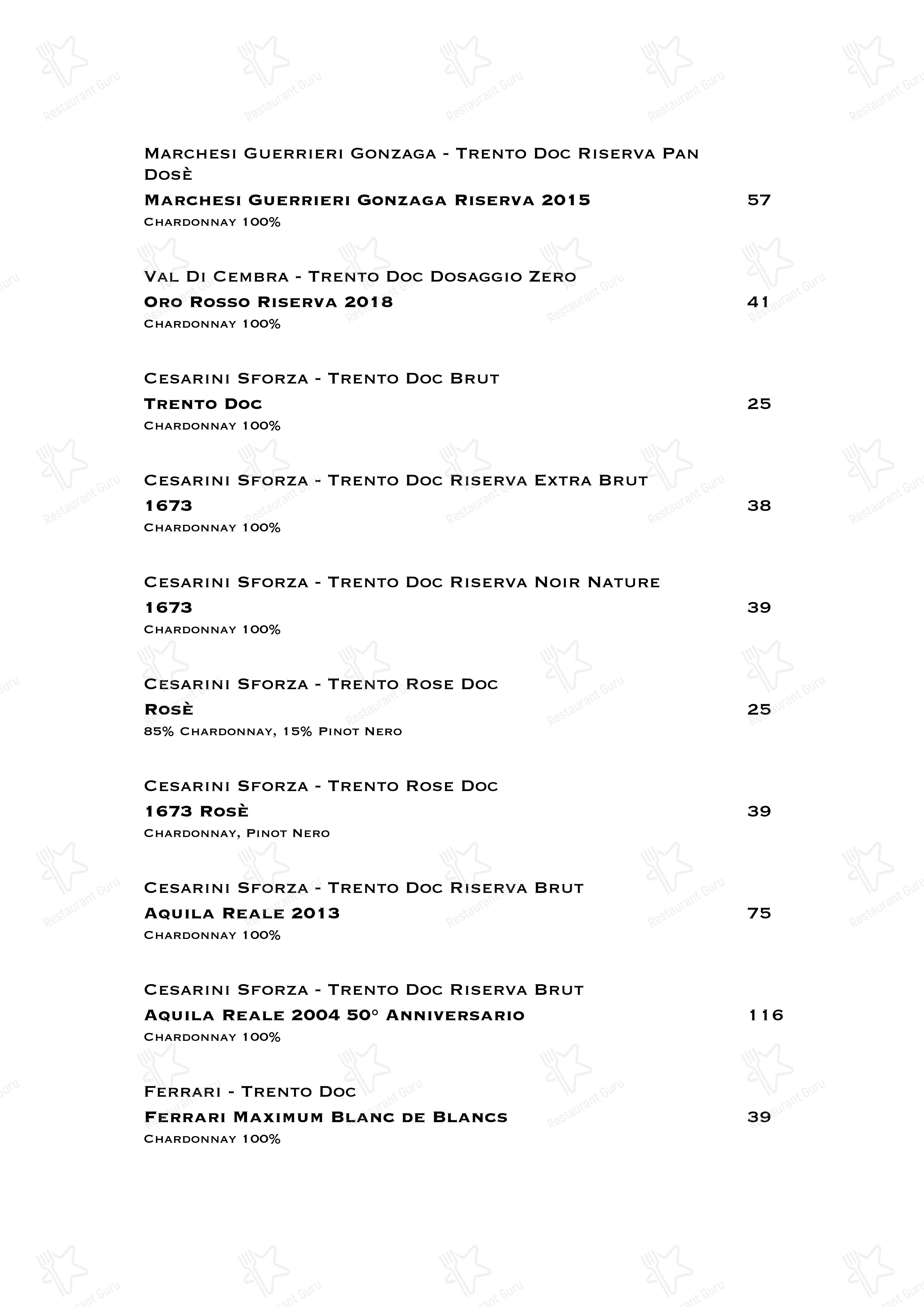 Menu per Ristorante Boccon DiVino in Gallarate