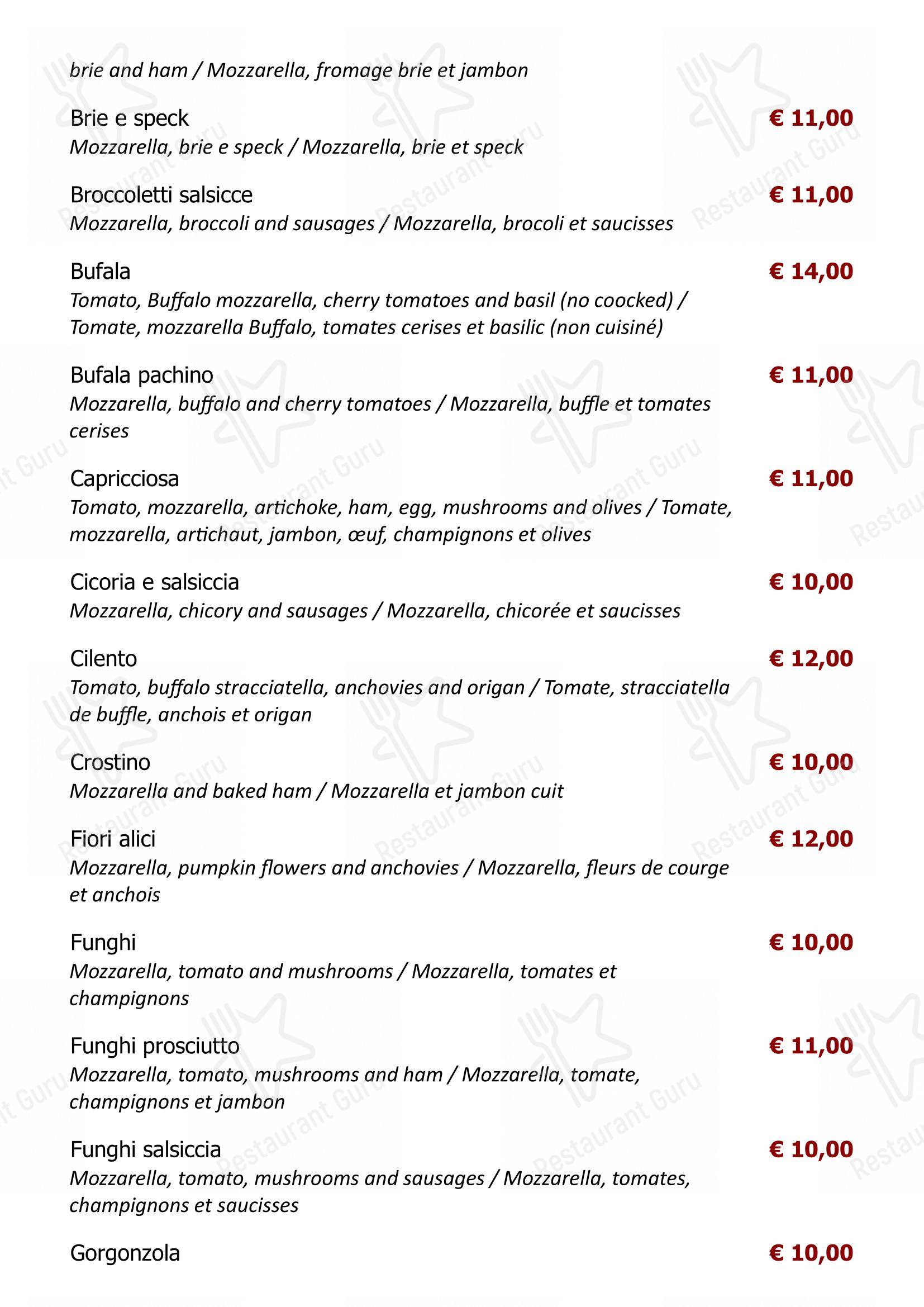 Menu per Ristorante Capperi! in Roma