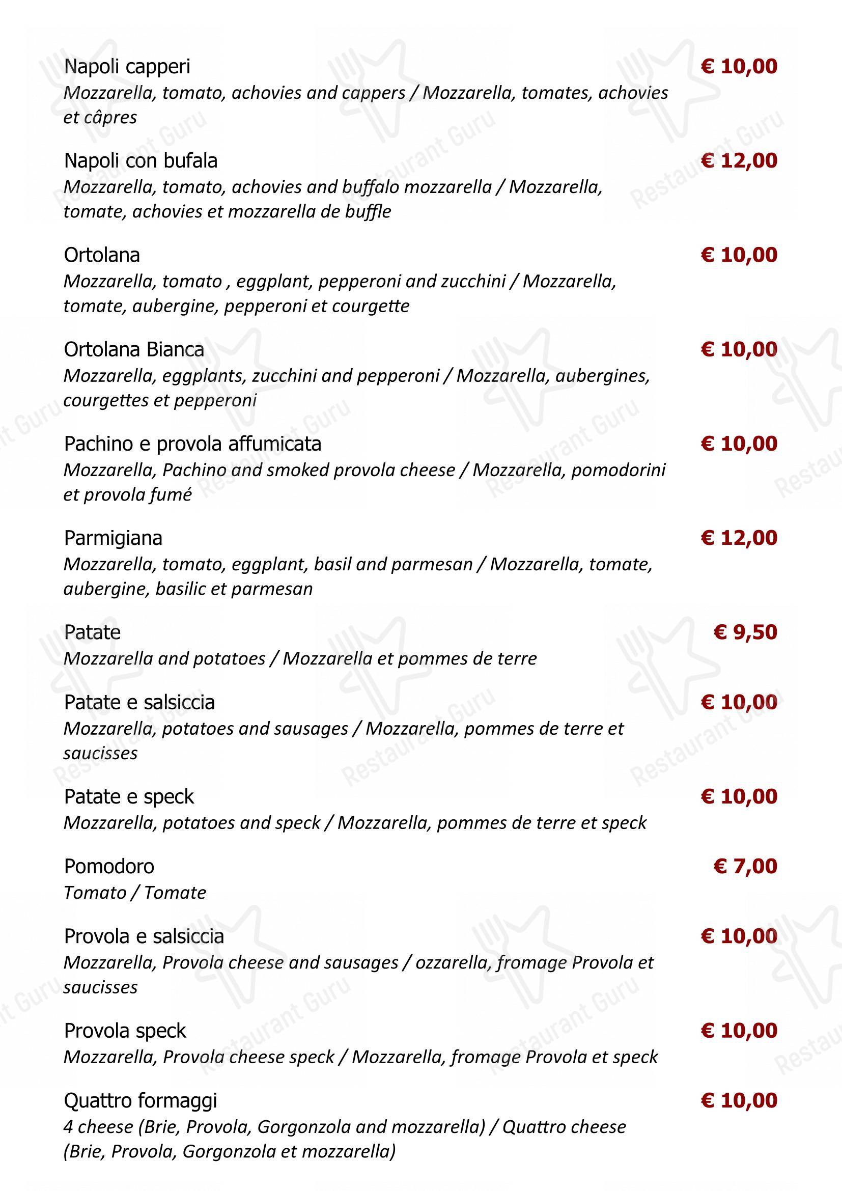 Menu per Ristorante Capperi! pizzeria