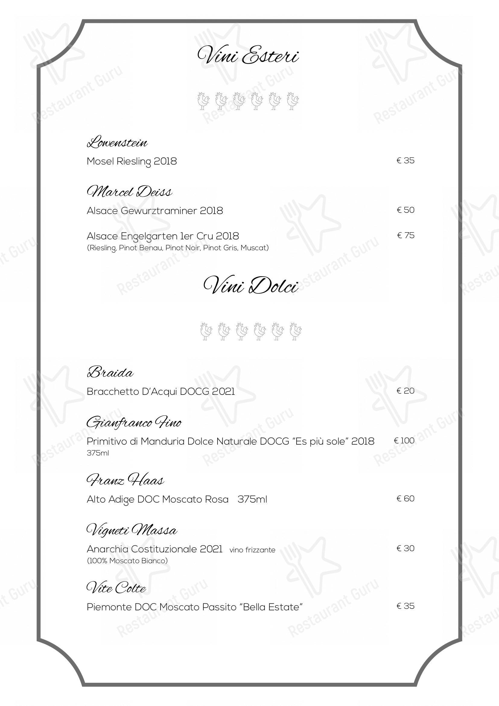 Casa Galloni 1669 in Borgosesia - Menu
