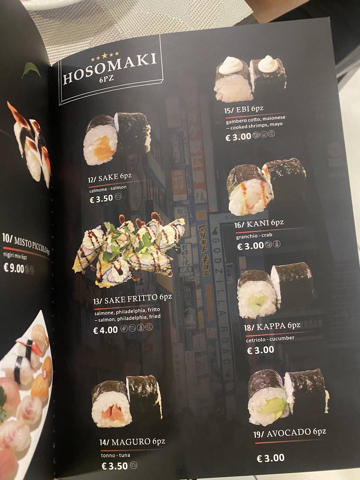 Menu di Ristorante Cinese Giapponese Hasu 