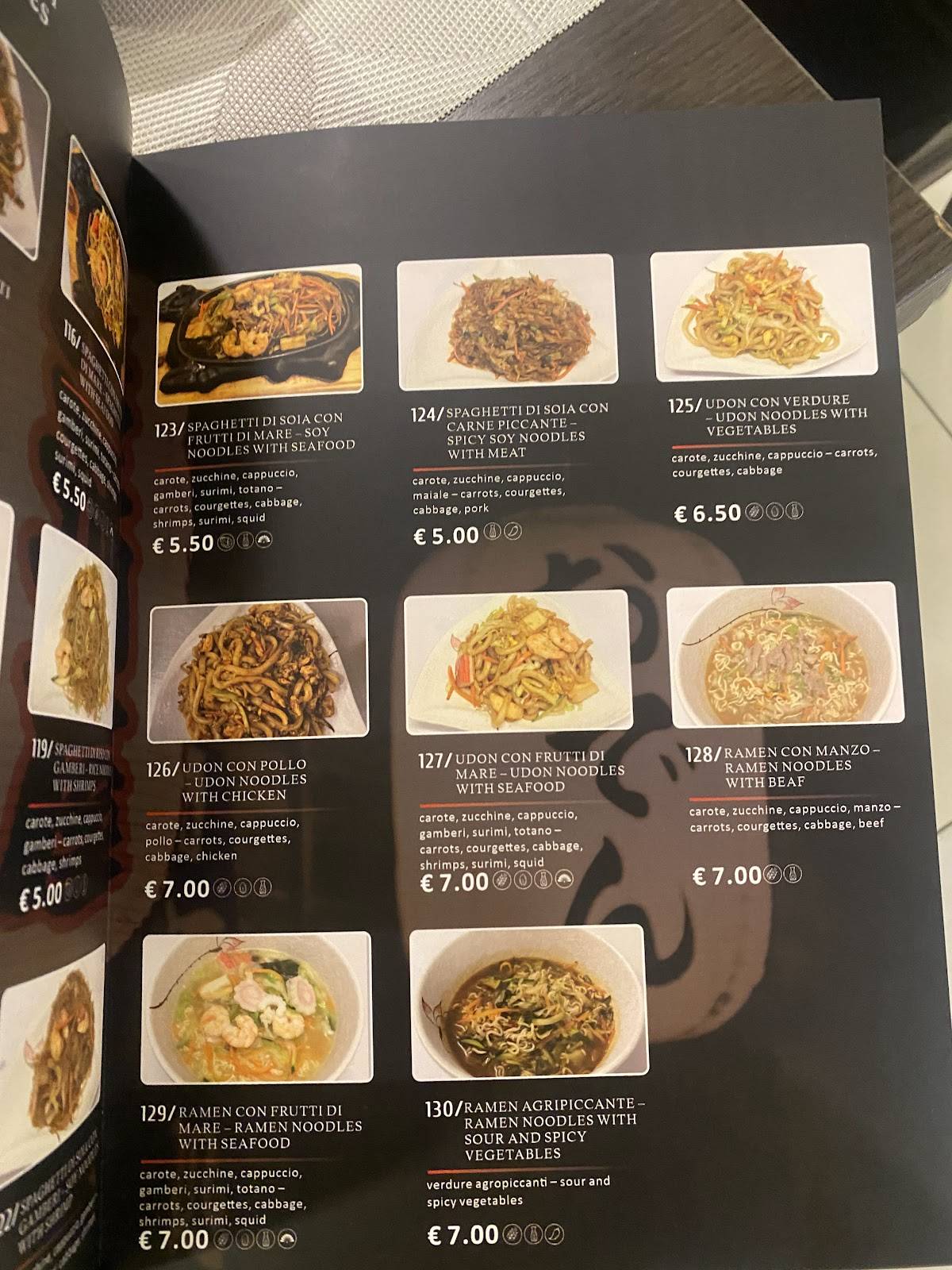 Menu di Ristorante Cinese Giapponese Hasu 