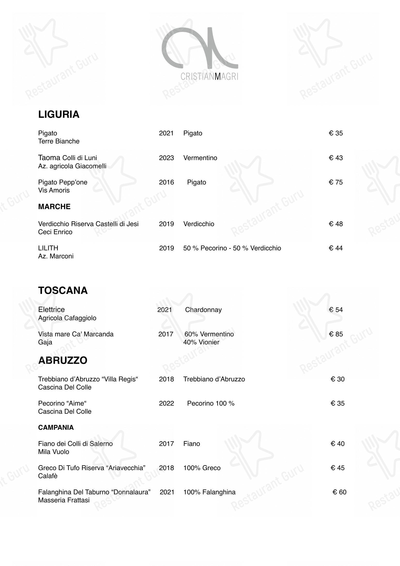 Ristorante Cristian Magri in Settimo Milanese - 菜单