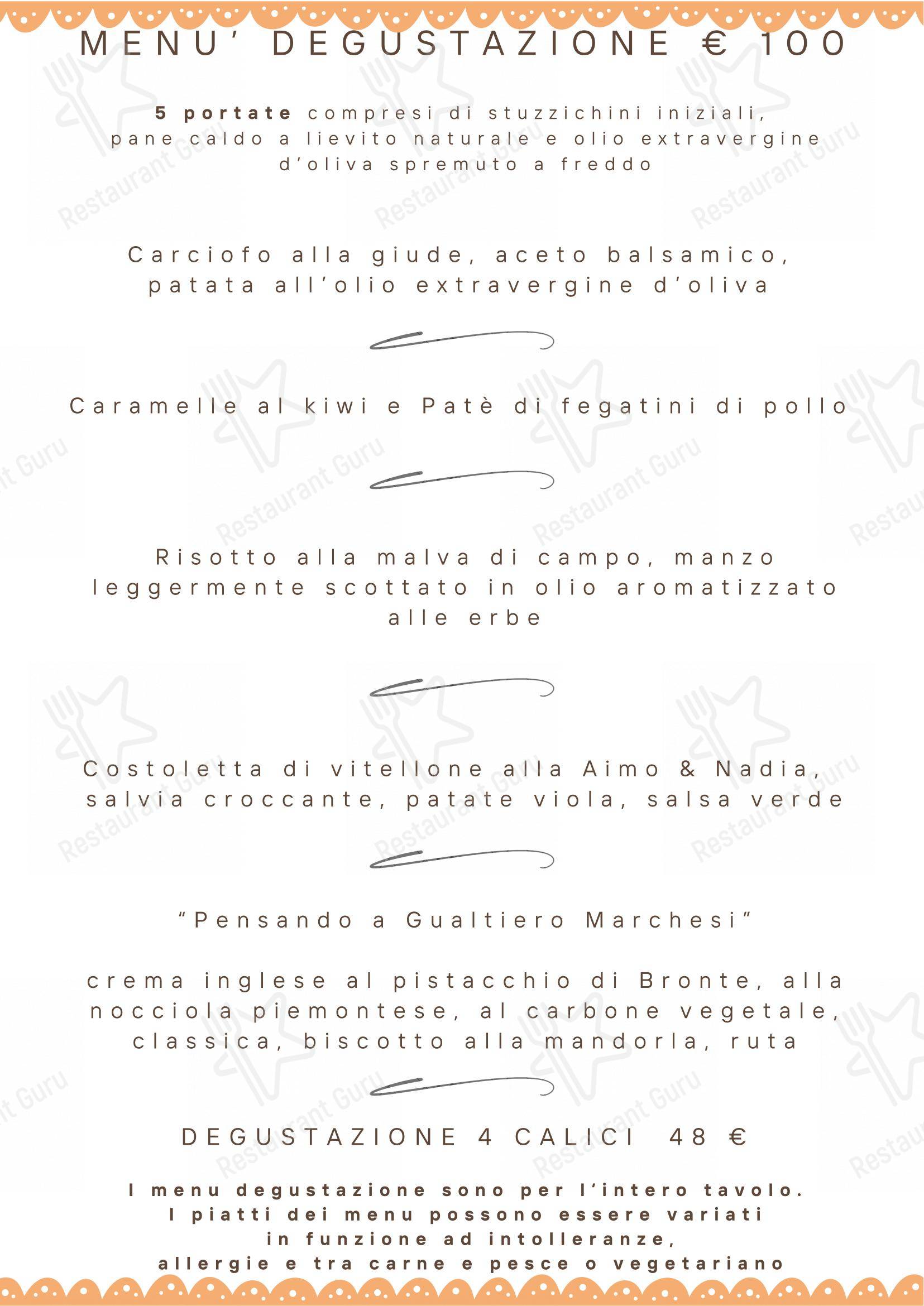 Menu di Ristorante Cristian Magri - Menu bar