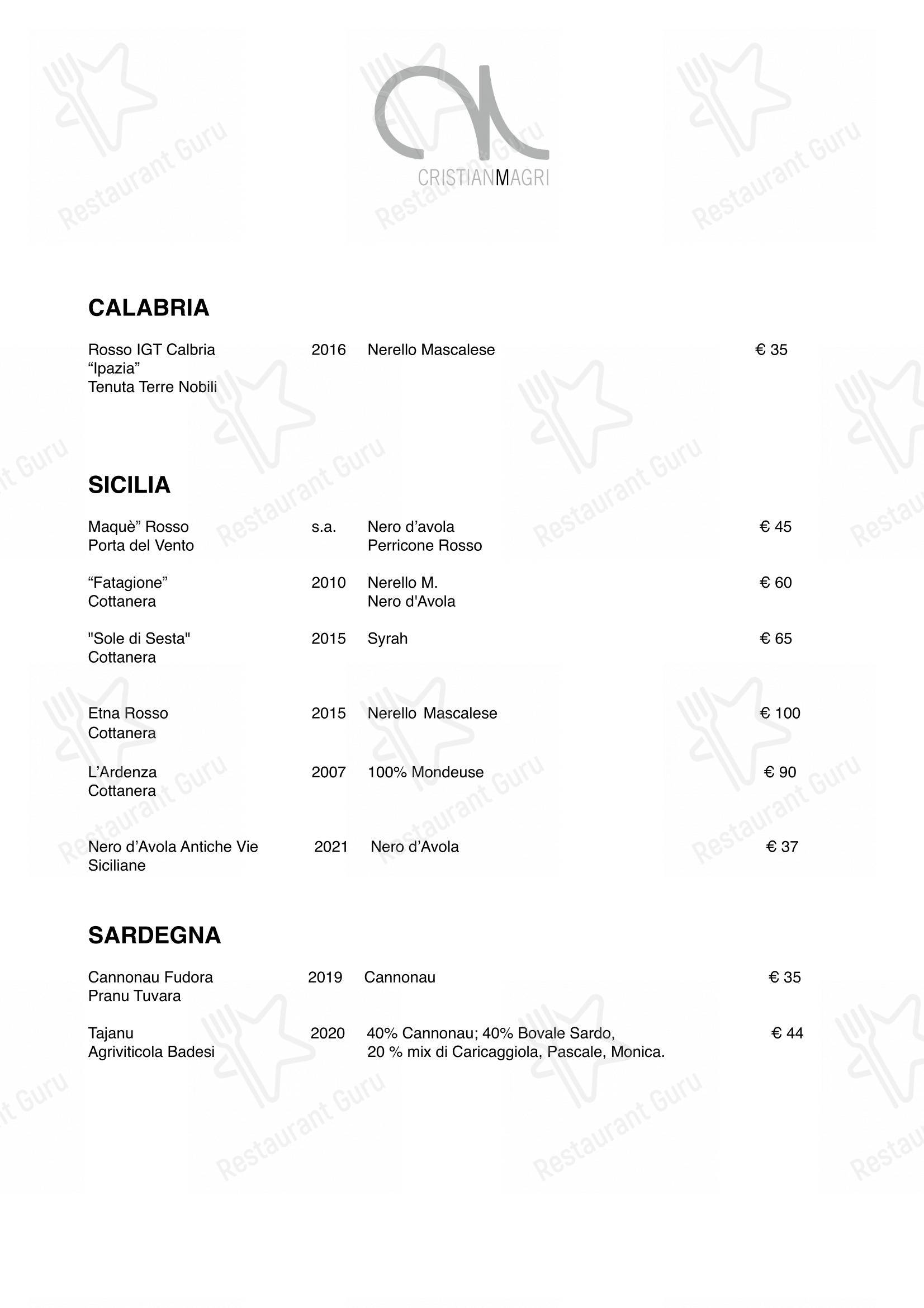 菜单 per Ristorante Cristian Magri in Settimo Milanese