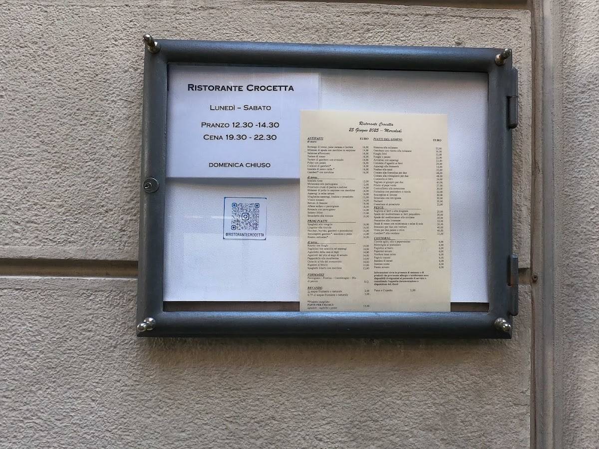 Menu di Crocetta Ristorante 