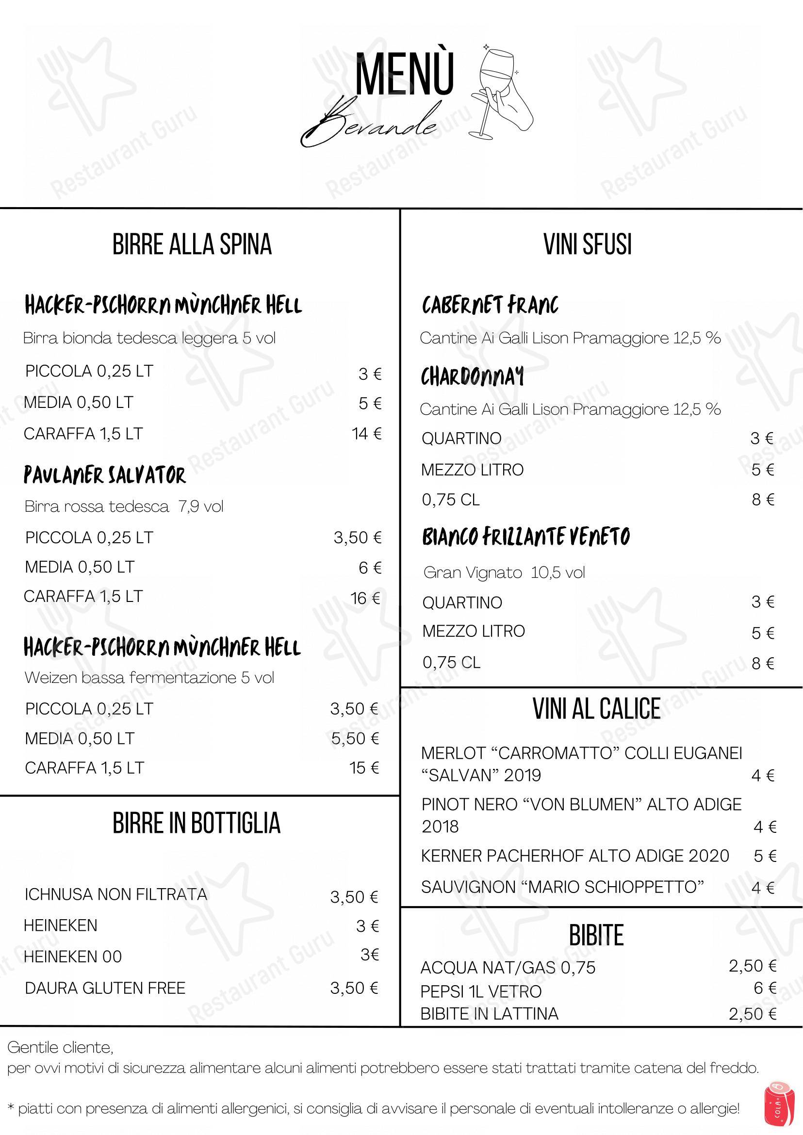 Menu per Pizzeria Ristorante Divino Party ristorante