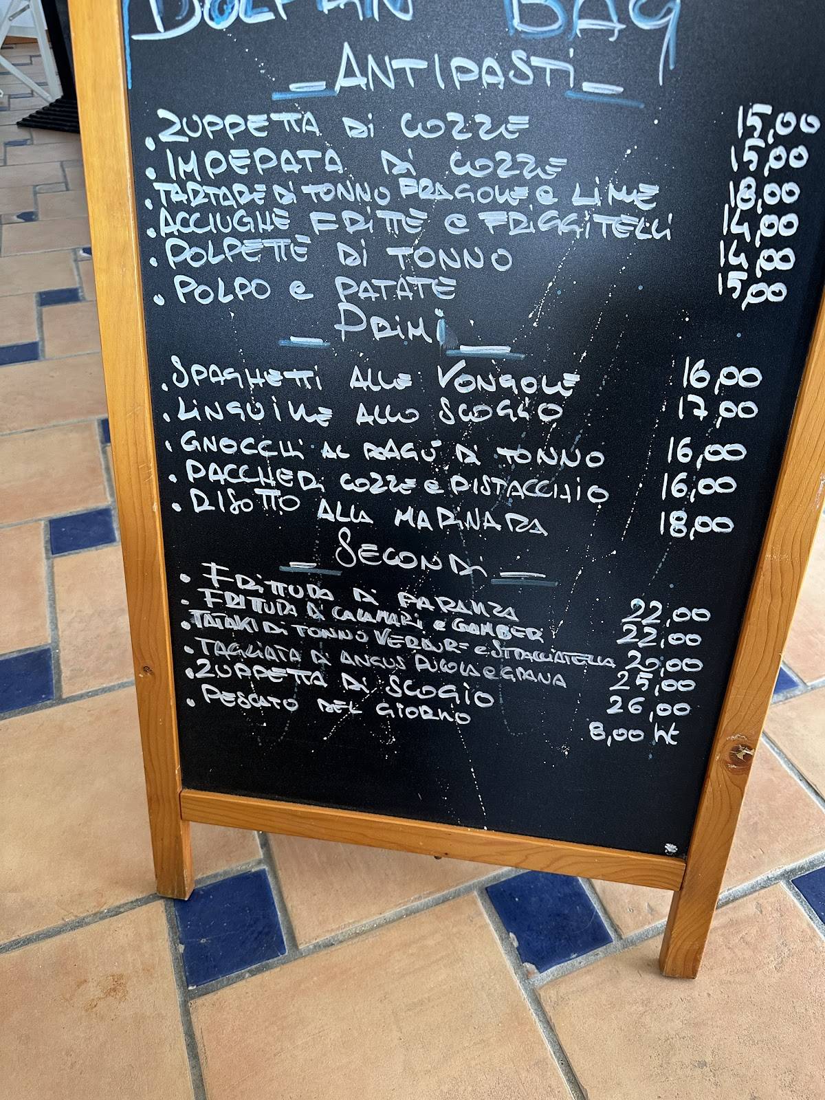 Menu di Ristorante Dolphin Bay 